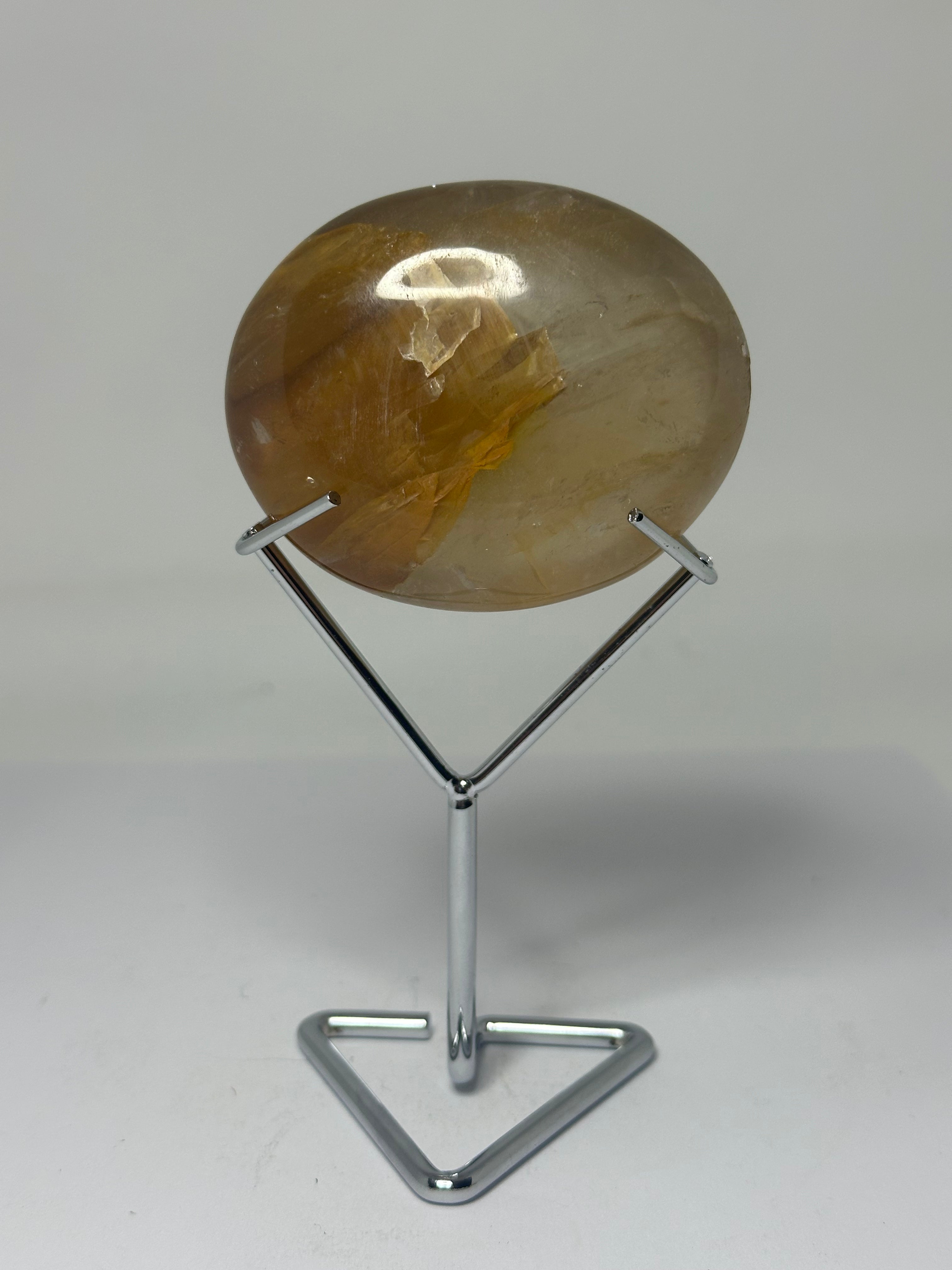Golden Healer Palm Stone on Stand – 195g