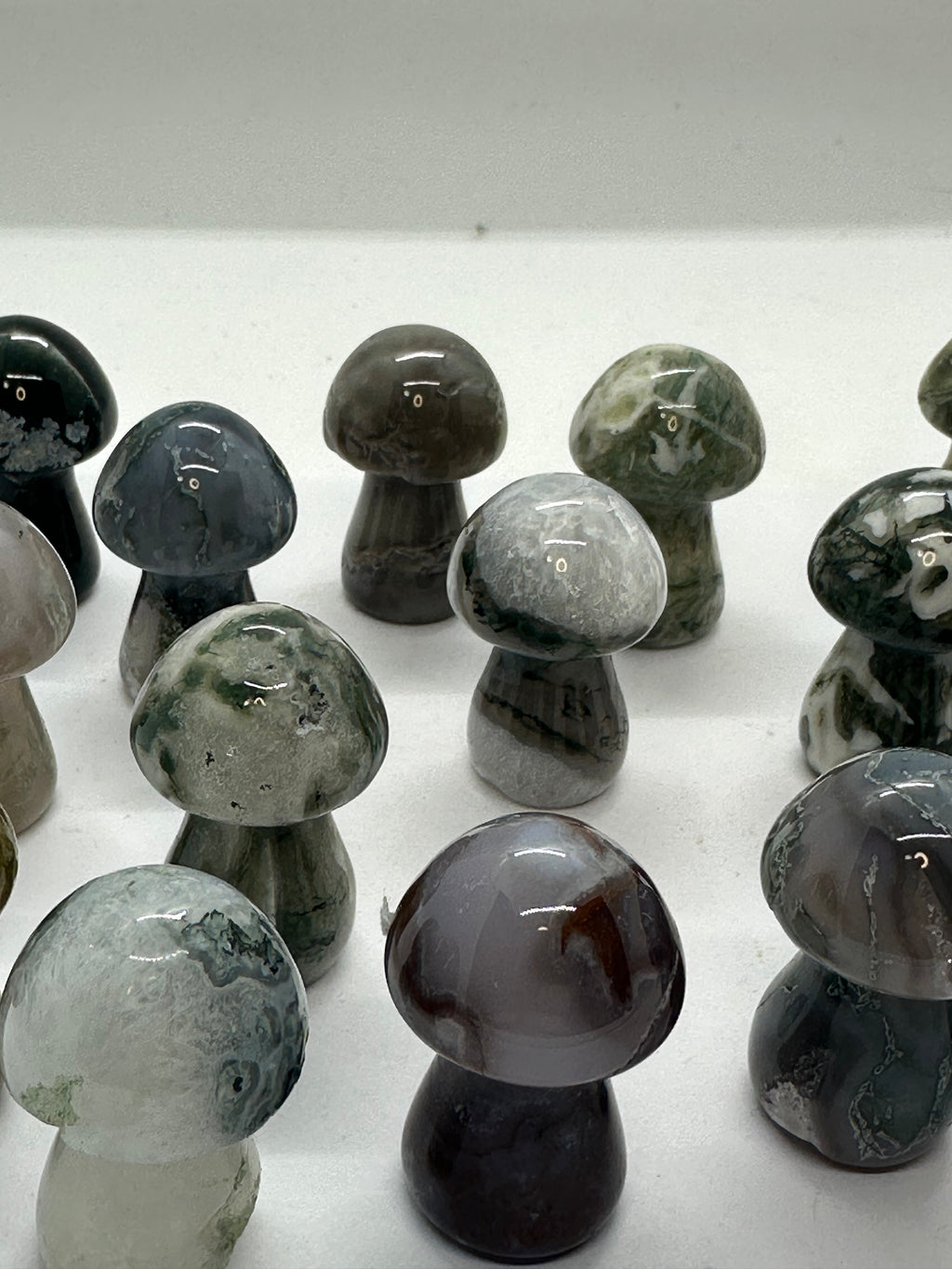 Moss Agate Mushroom – 38mm / 12g