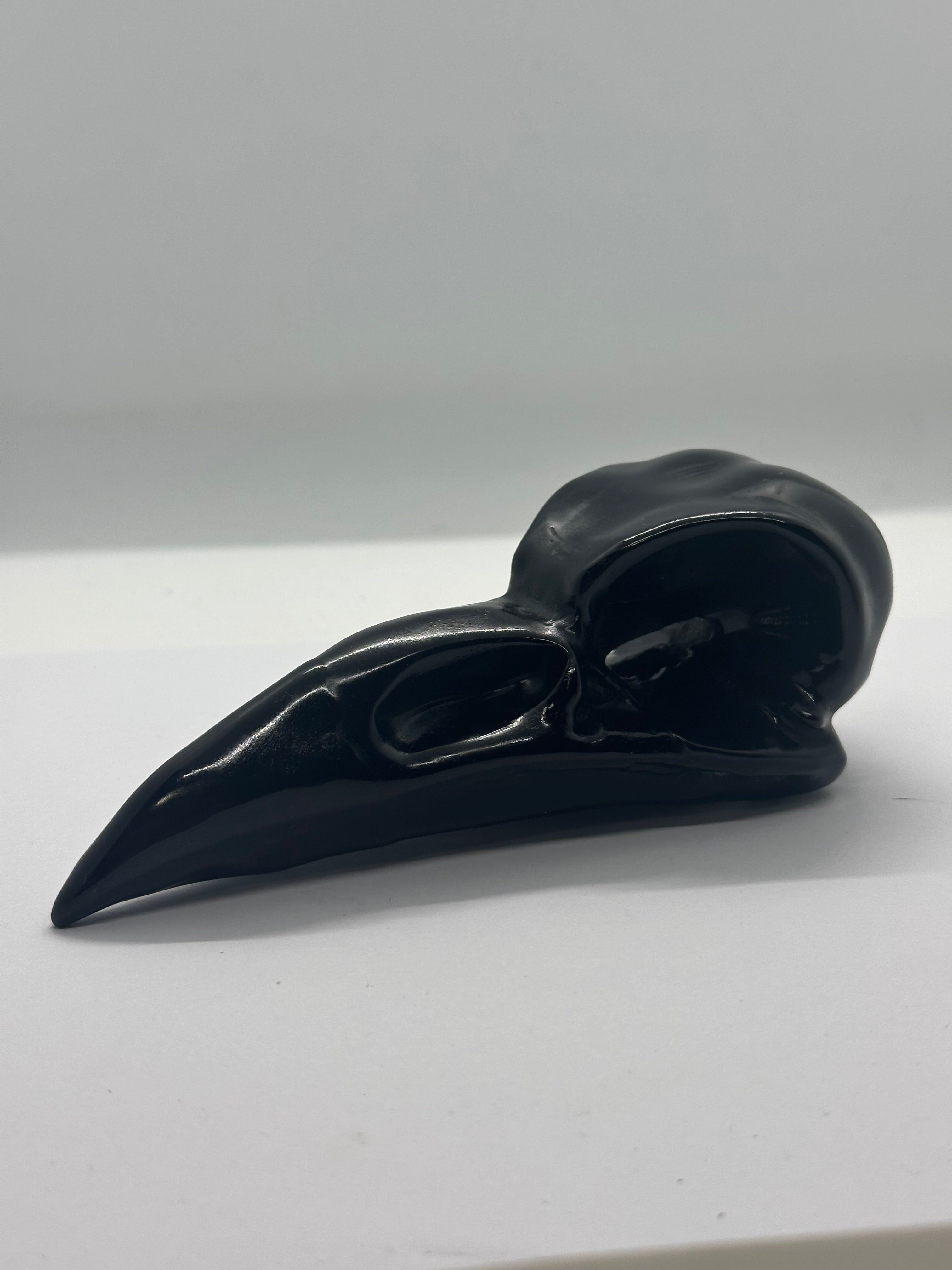 Black Obsidian Raven Skull – 302g