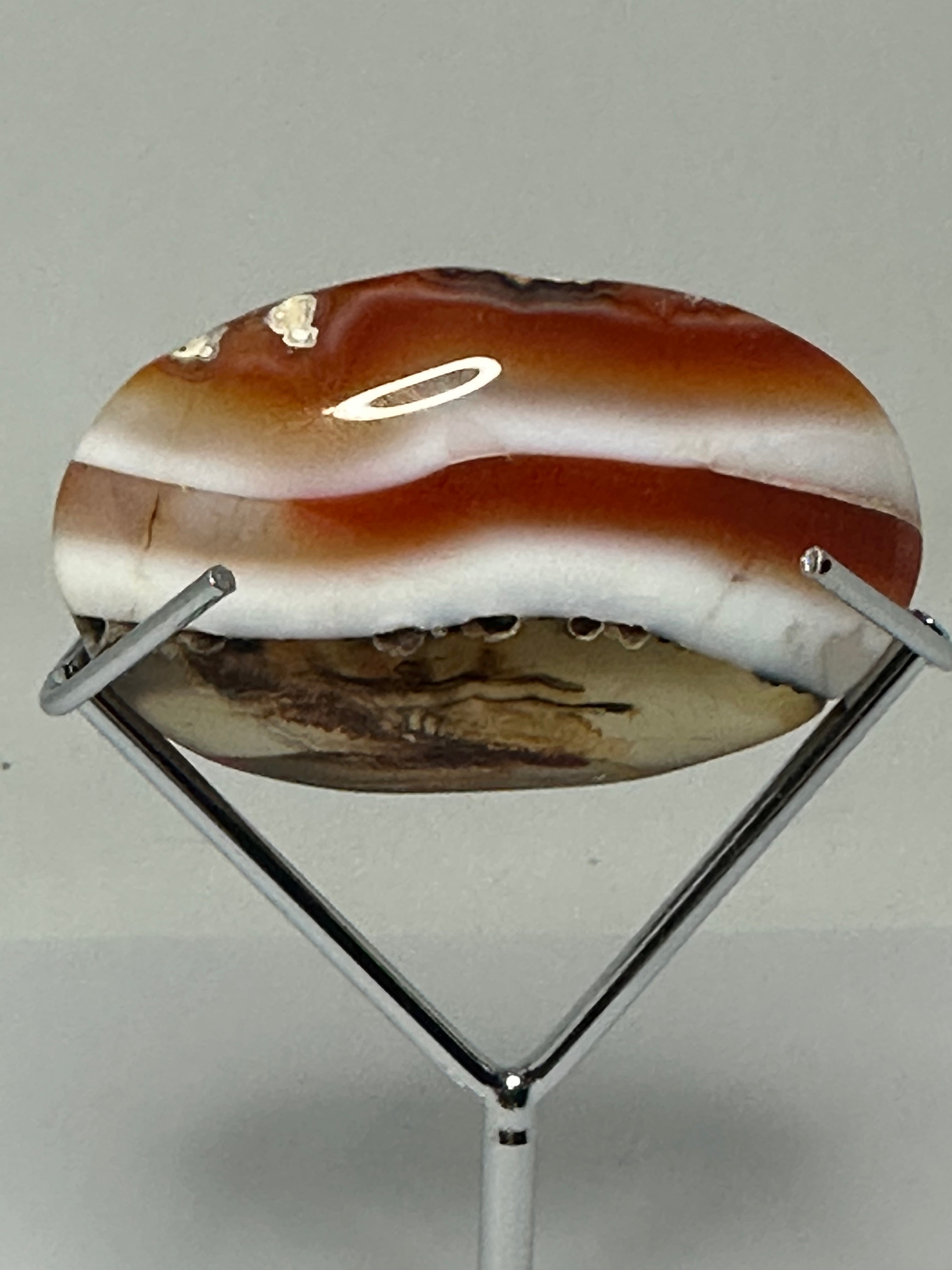 Carnelian Palm Stone on Stand – 90g