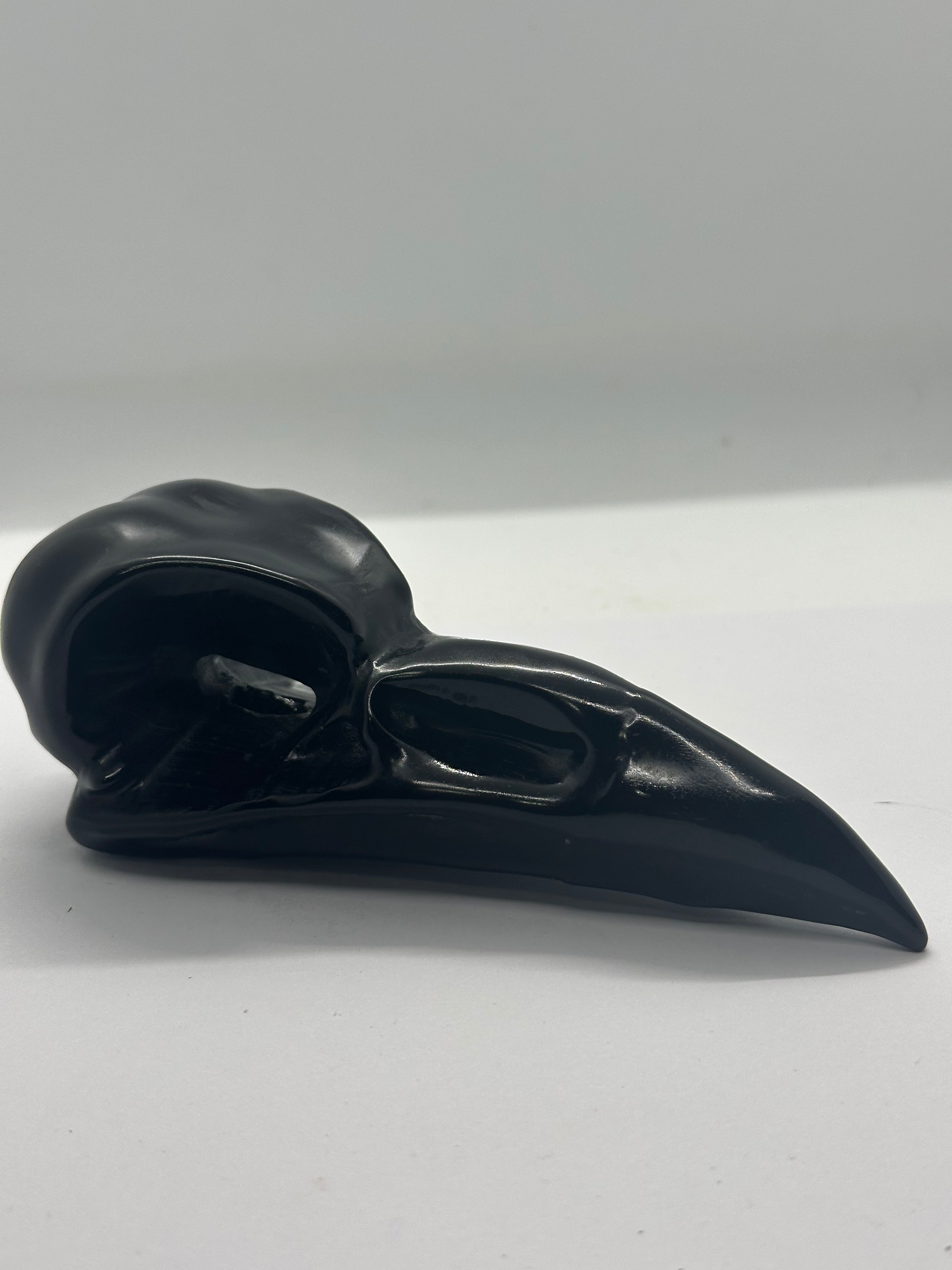 Black Obsidian Raven Skull – 302g