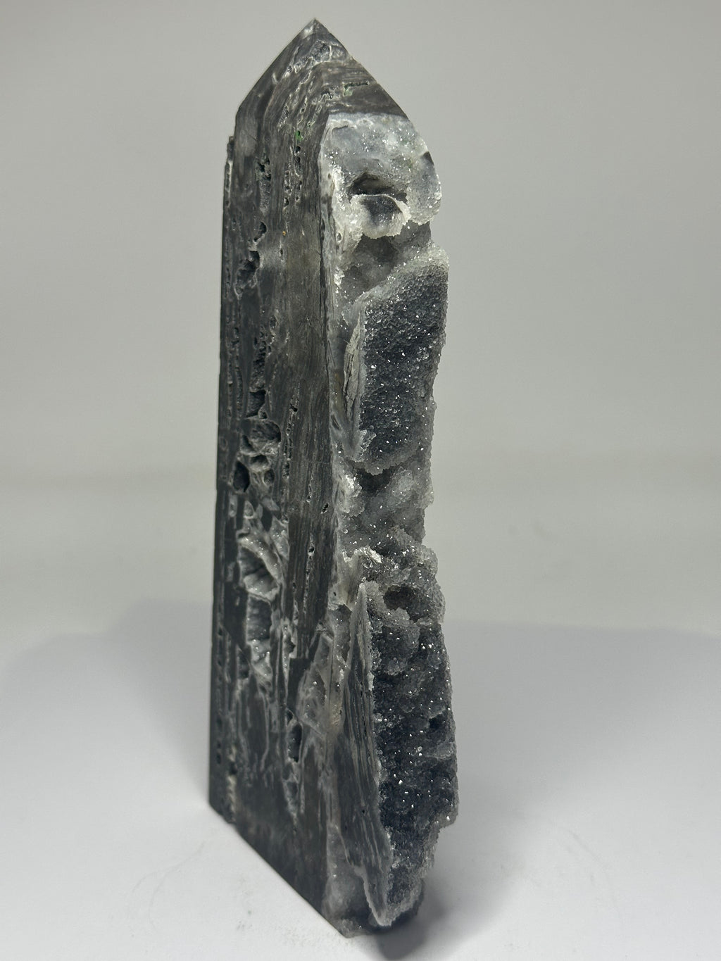 Sphalerite Tower with Lots of Druzy – 445g