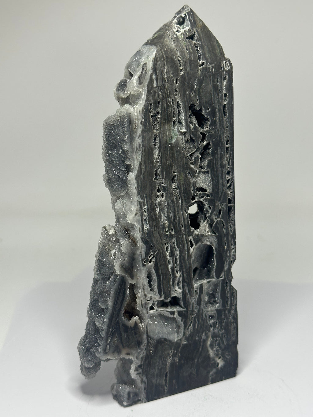 Sphalerite Tower with Lots of Druzy – 445g