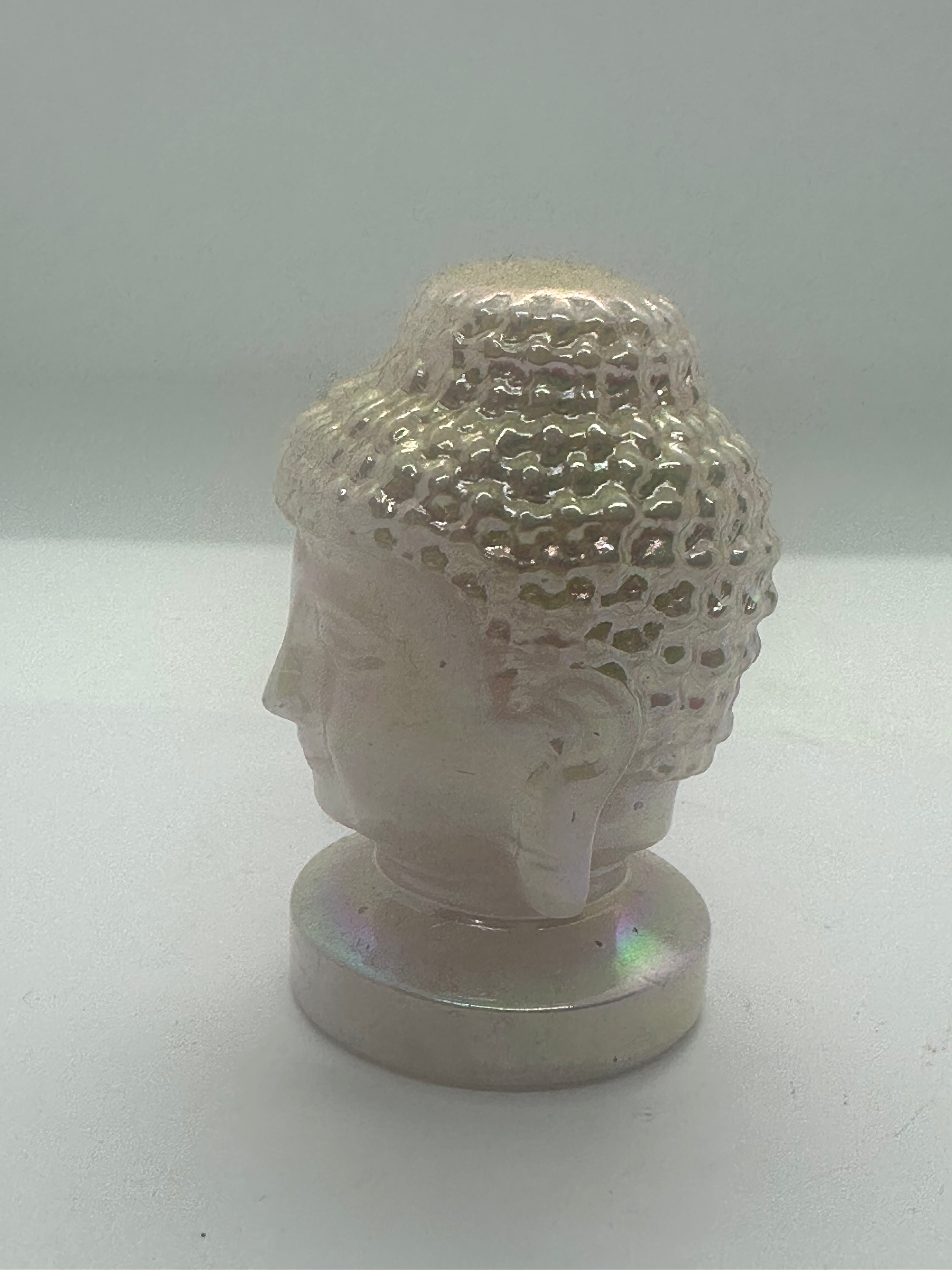 Aura Rose Quartz Buddha Head