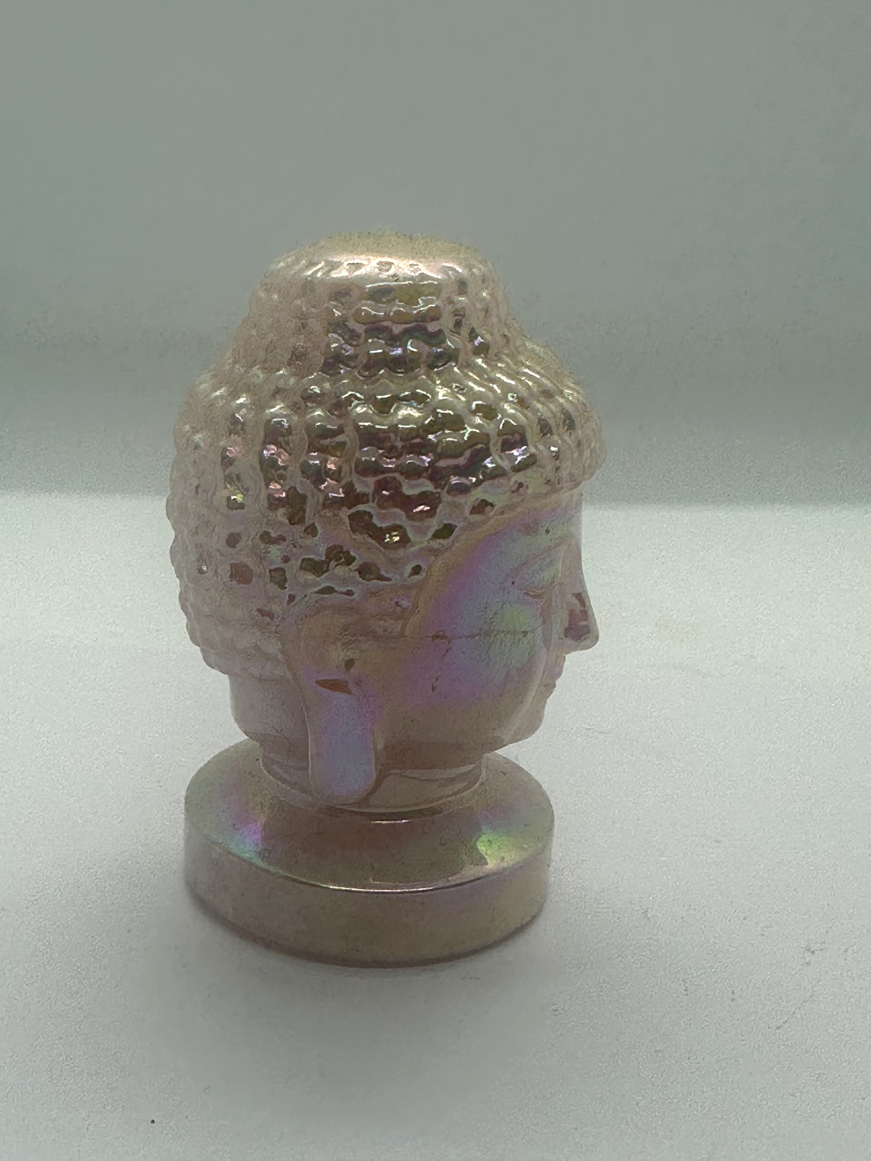 Aura Rose Quartz Buddha Head