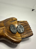 Polished lavakite worry stone, 22g