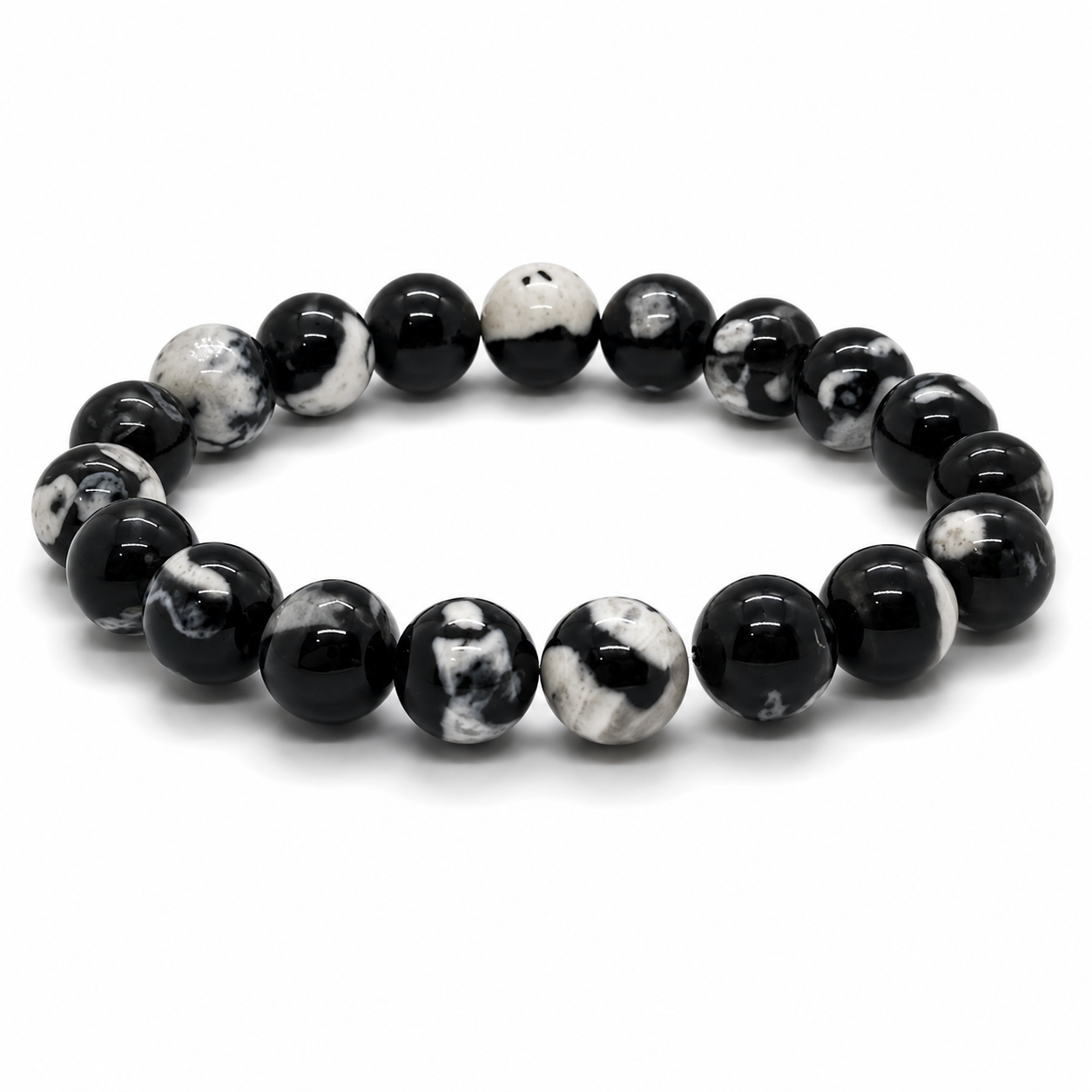 Black Orca Agate Bracelet – 10mm