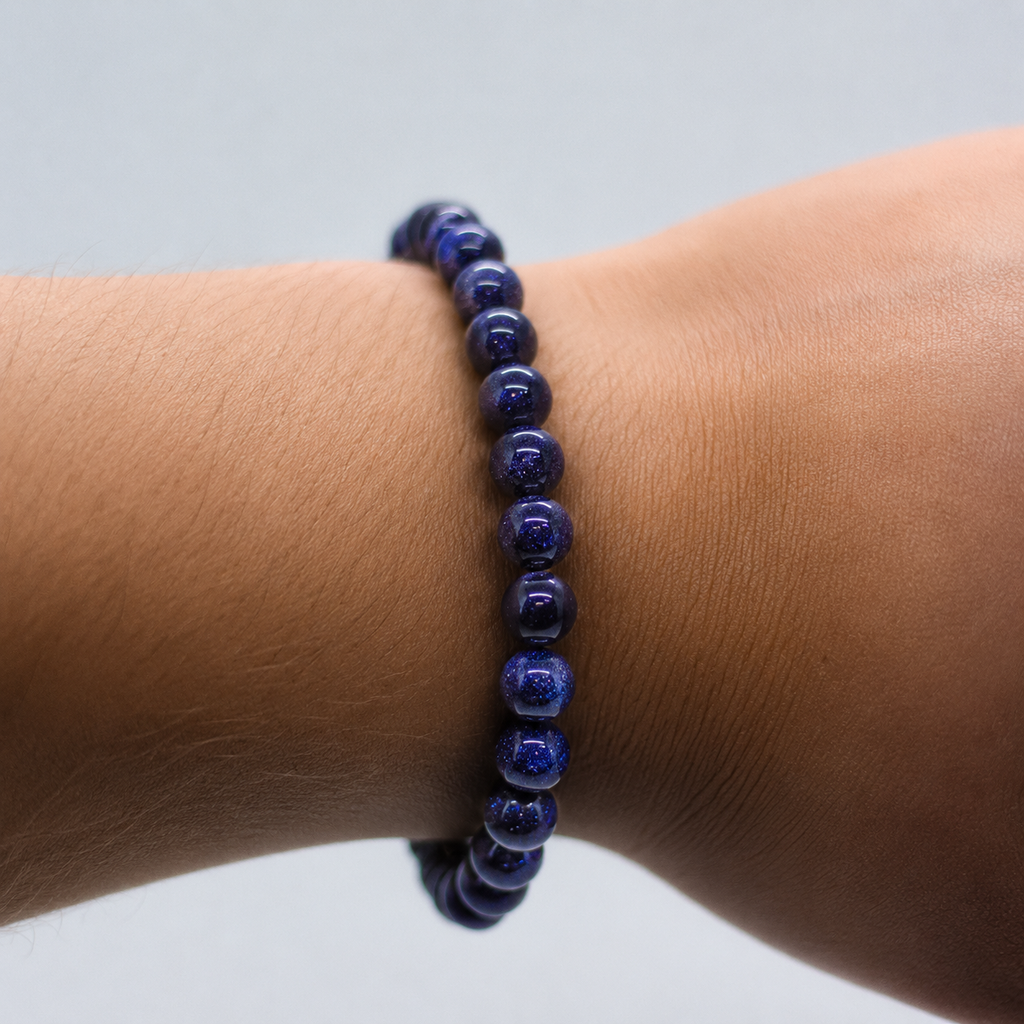 Blue Sandstone Bracelet – 8mm