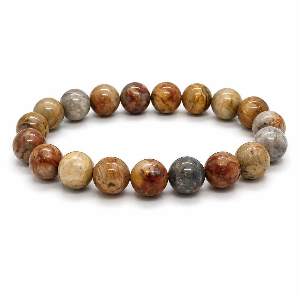 Crazy Lace Agate Bracelet – 10mm