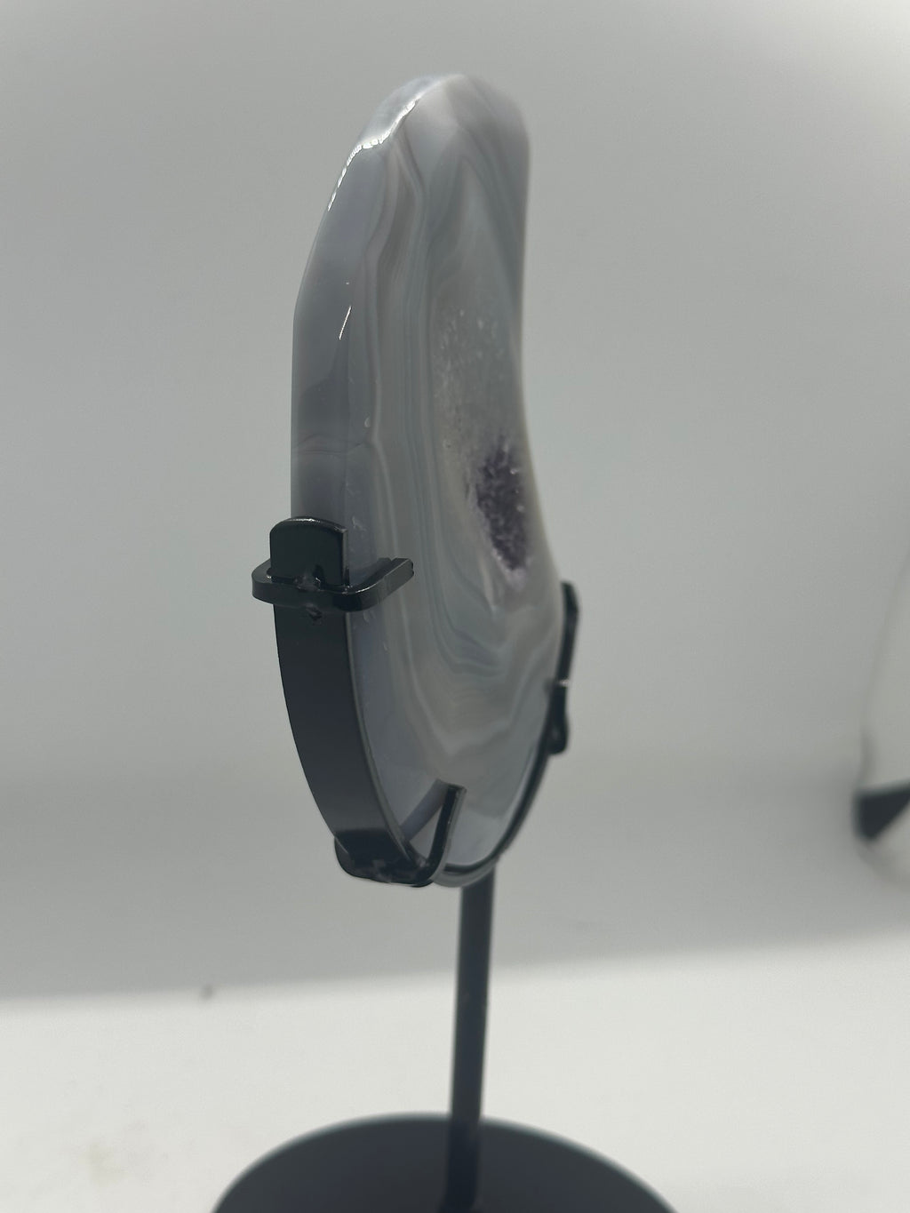 Amethyst Agate Moon on Stand – 524g
