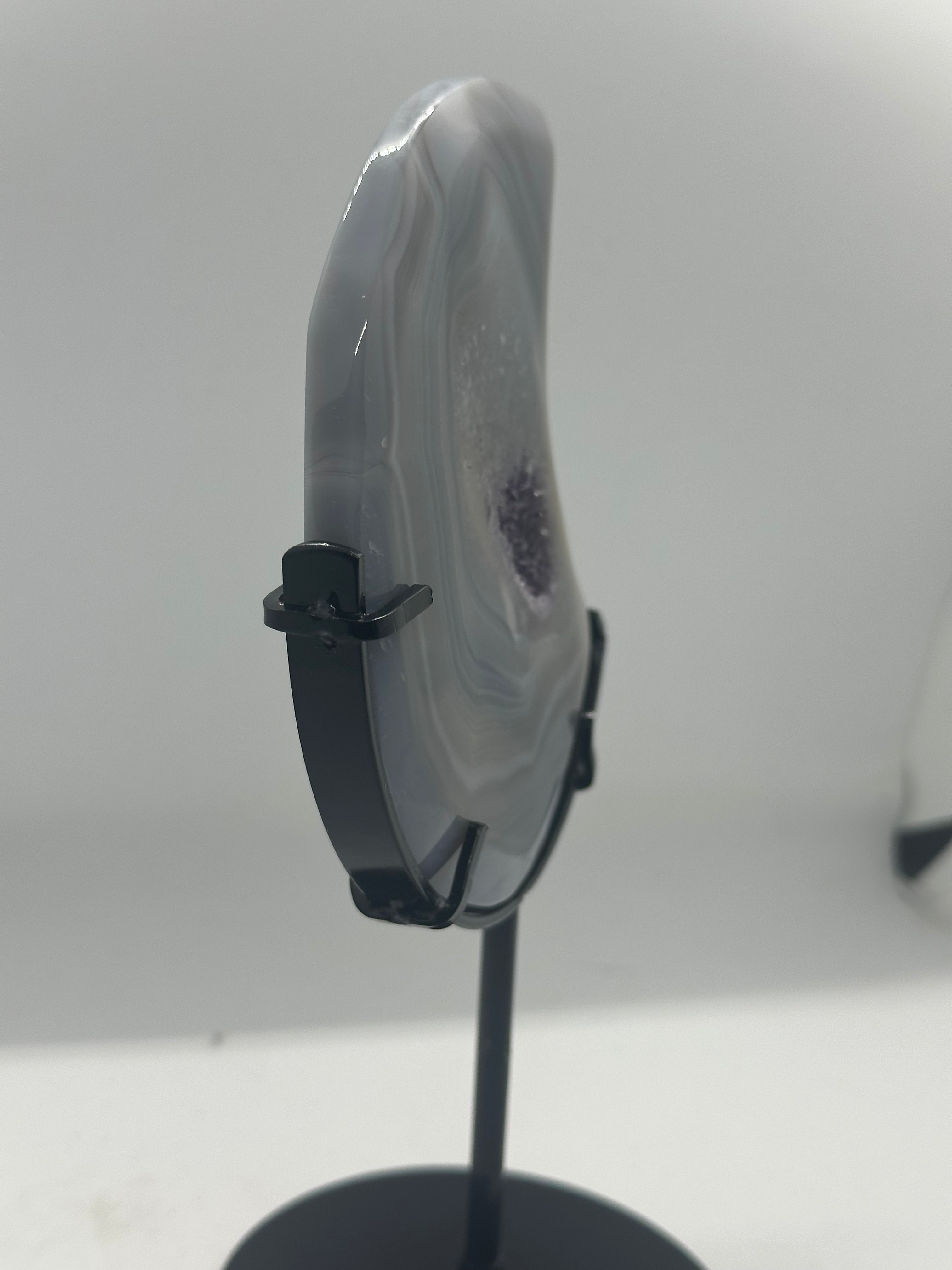 Amethyst Agate Moon on Stand – 524g
