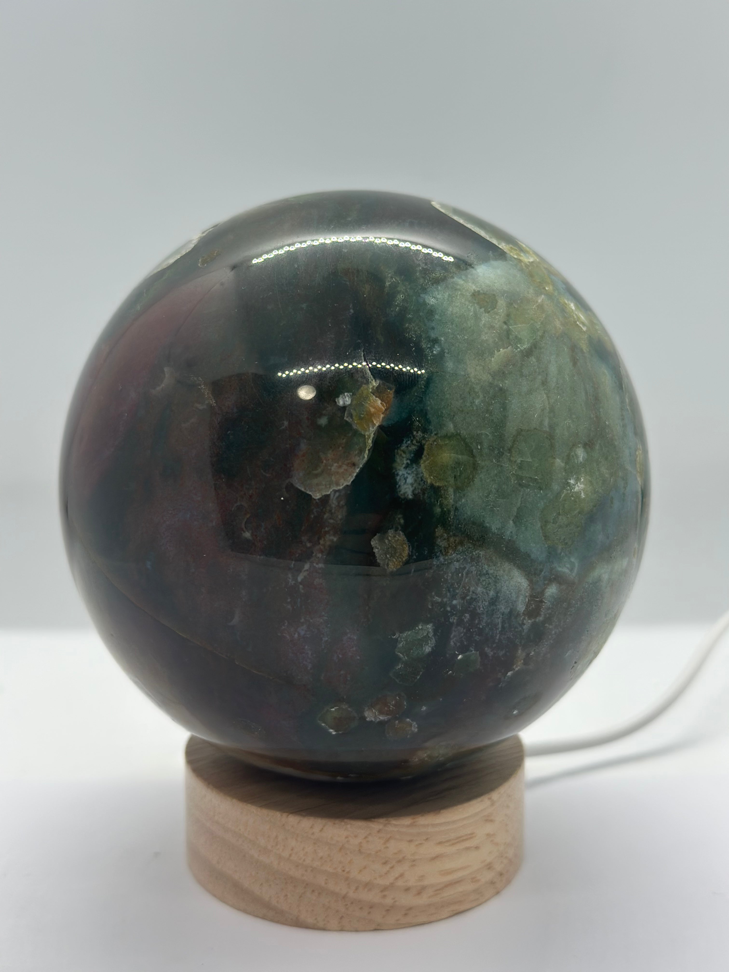 Ocean Jasper Sphere – 98mm / 1.3kg