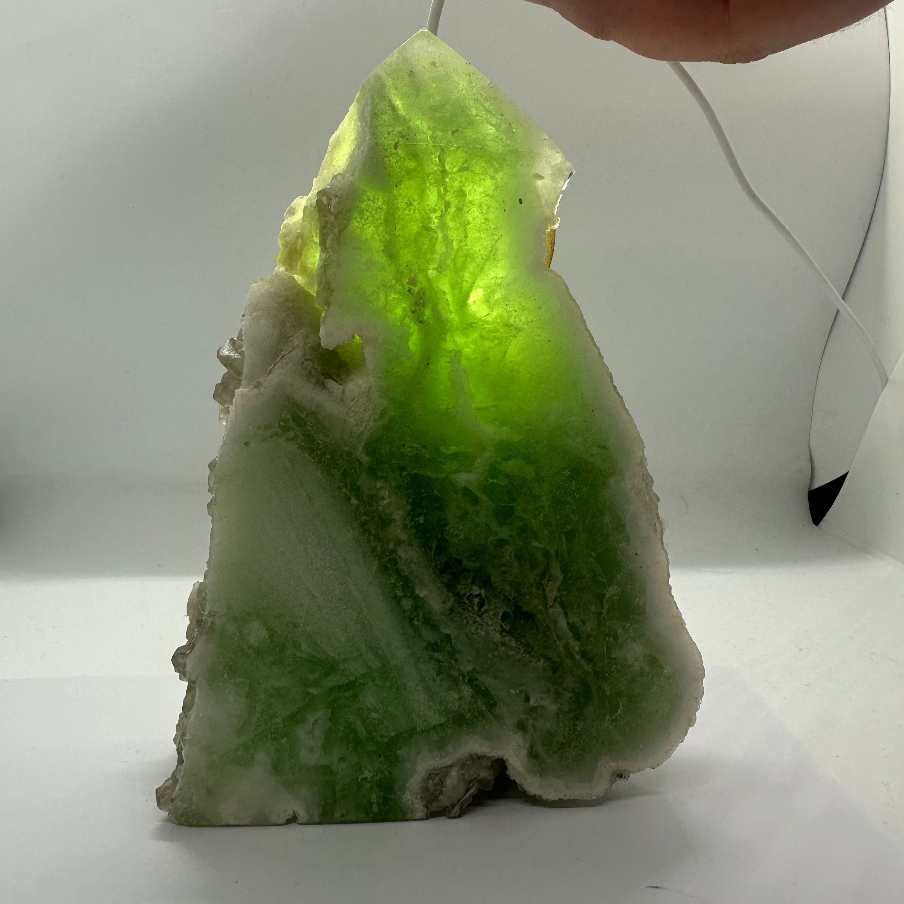 Fluorite Tower with Raw Edges and Druzy
