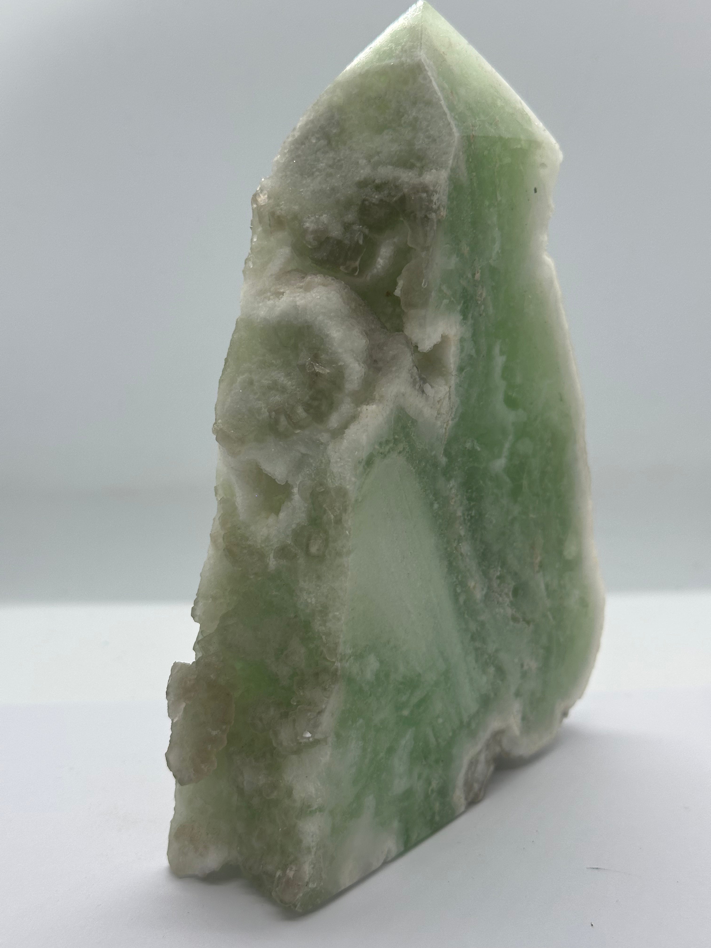 Fluorite Tower with Raw Edges and Druzy