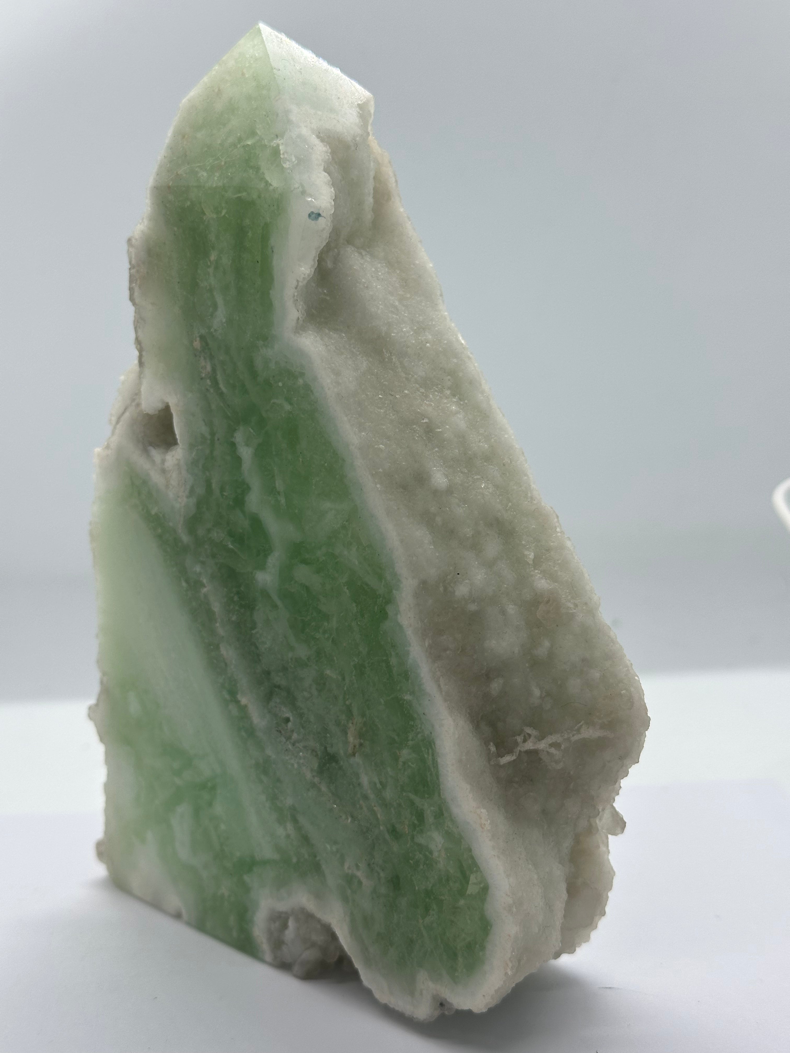 Fluorite Tower with Raw Edges and Druzy