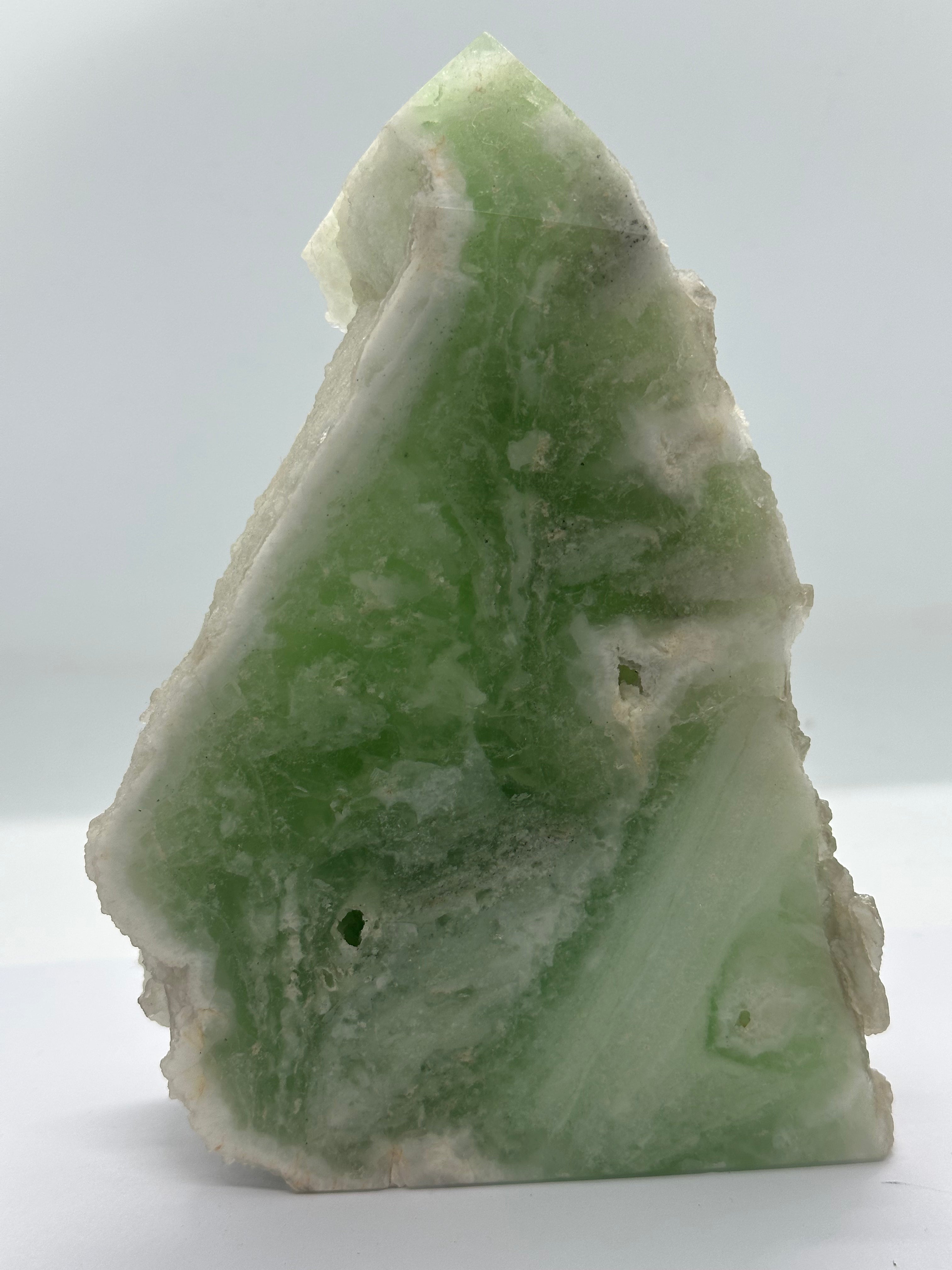 Fluorite Tower with Raw Edges and Druzy
