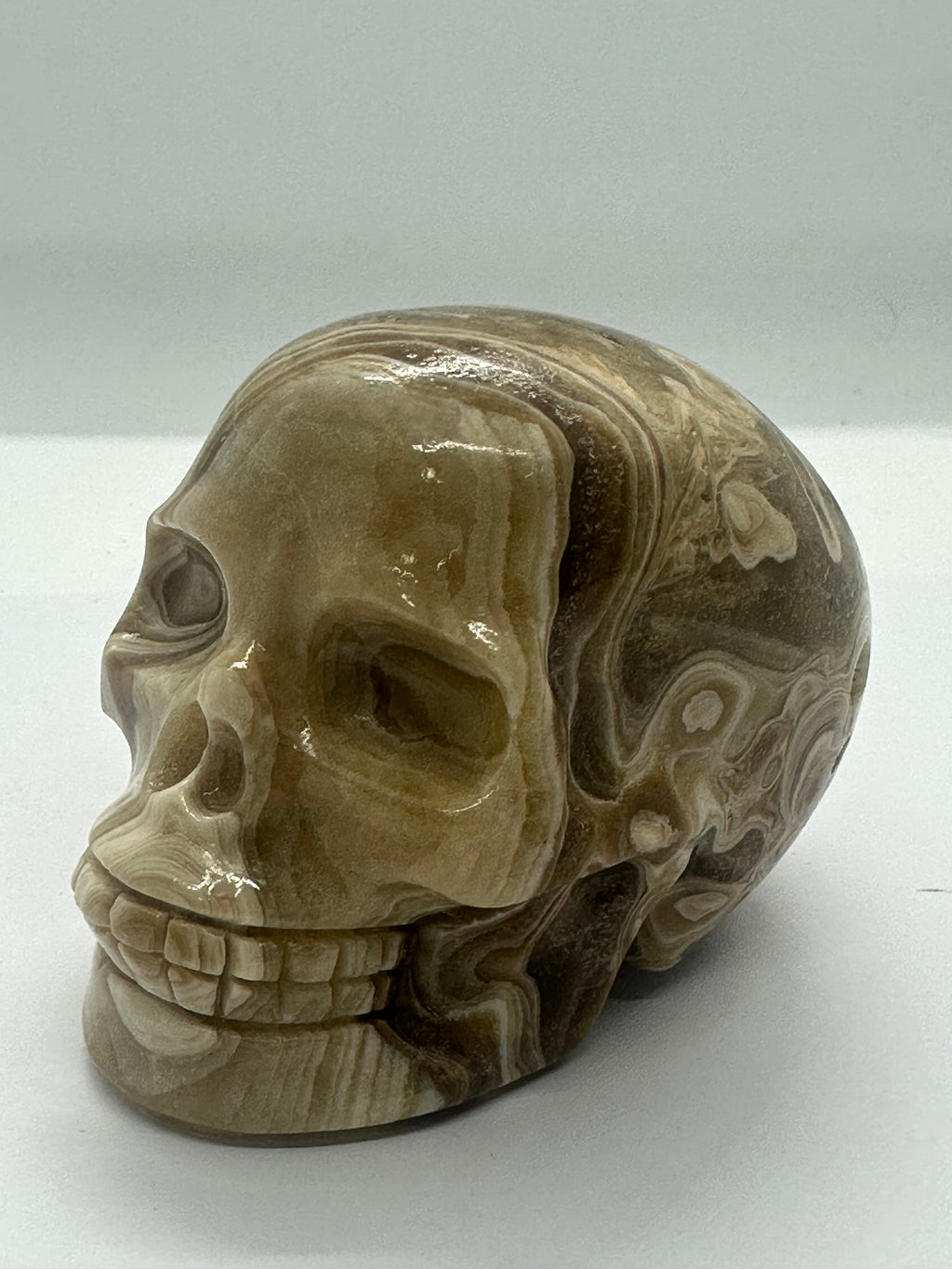 Amber Calcite Skull – 558g