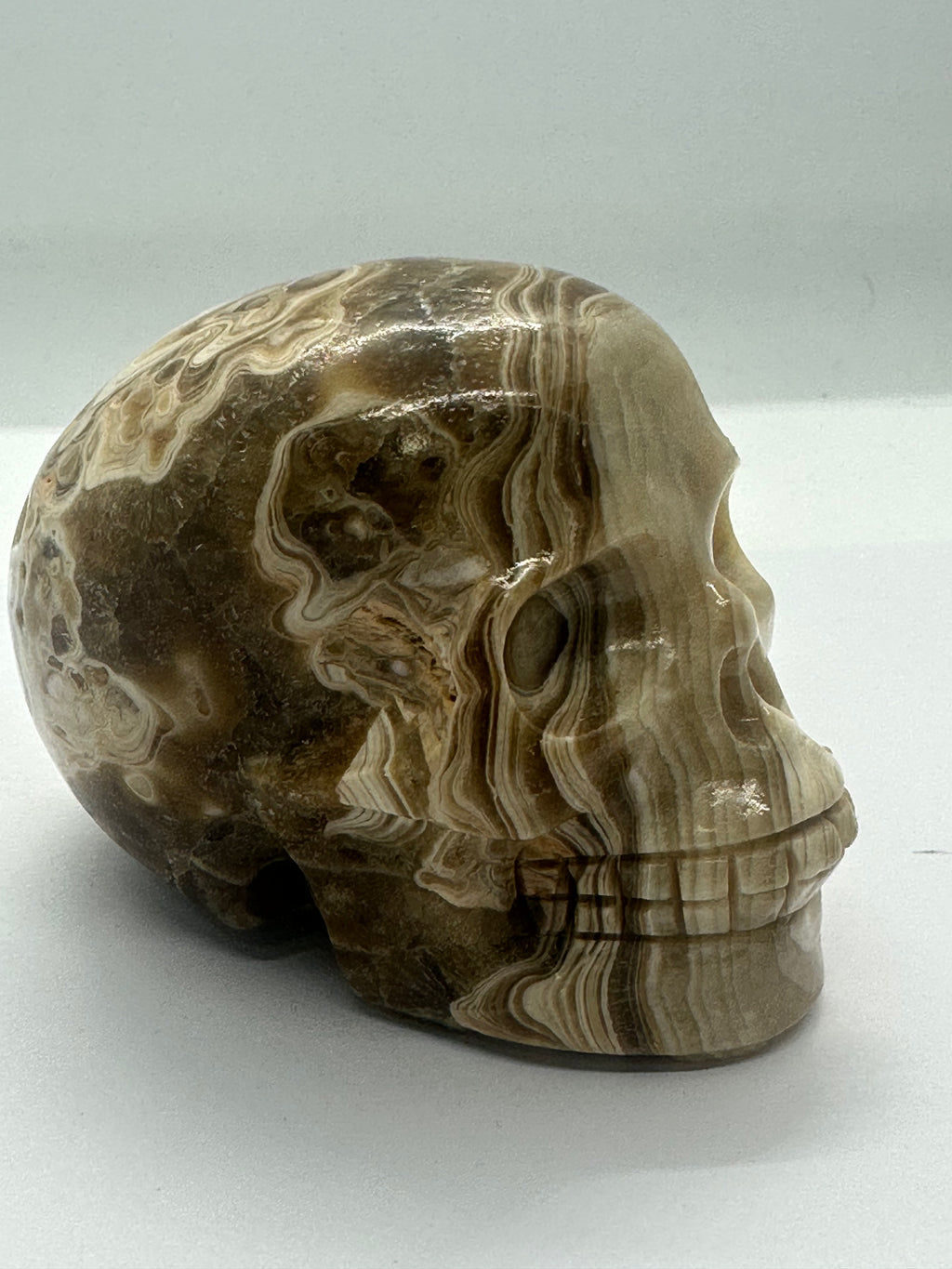 Amber Calcite Skull – 558g