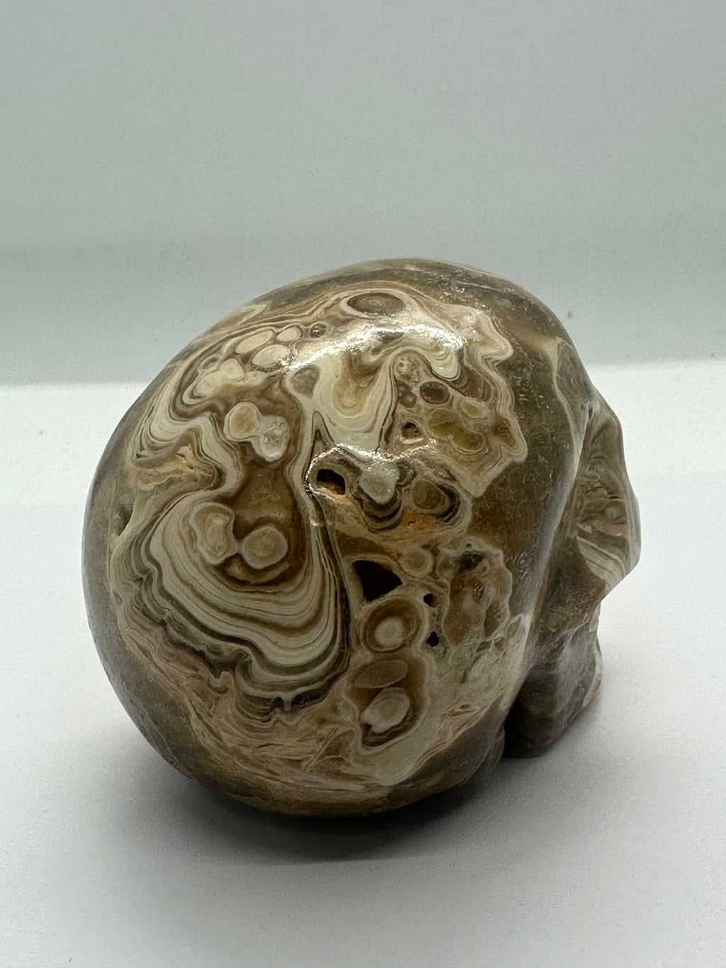 Amber Calcite Skull – 558g