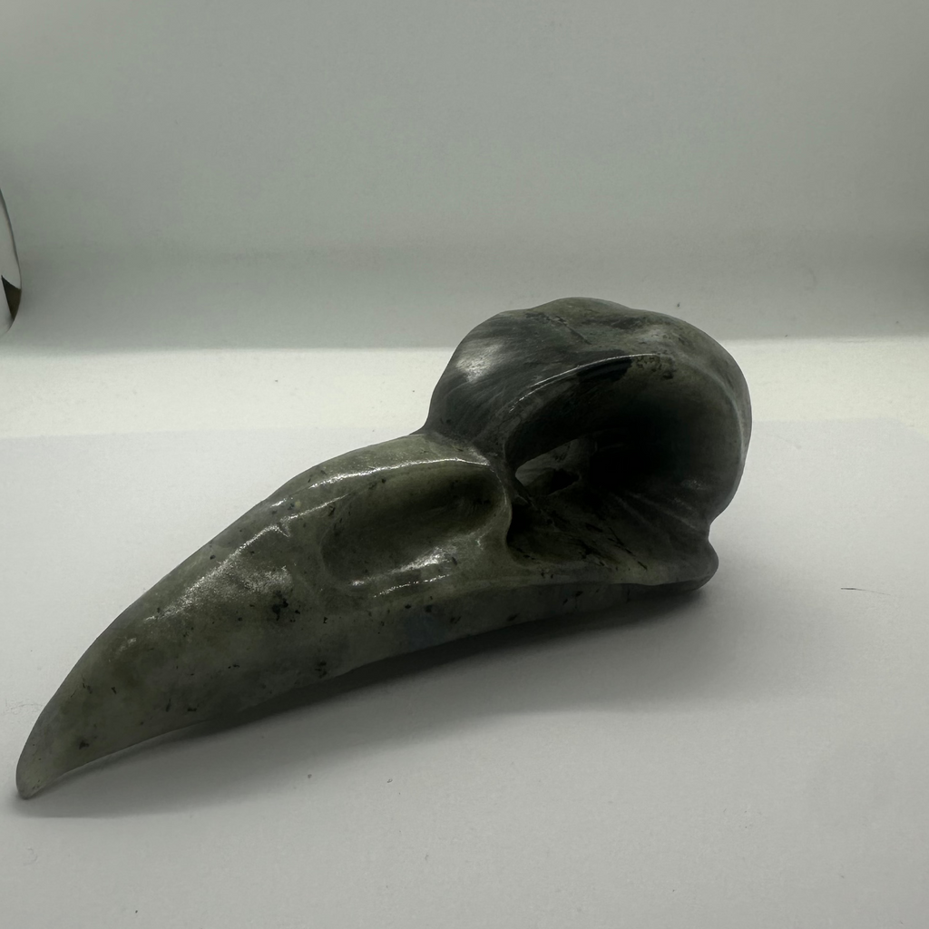 Labradorite Raven Skull – 336g