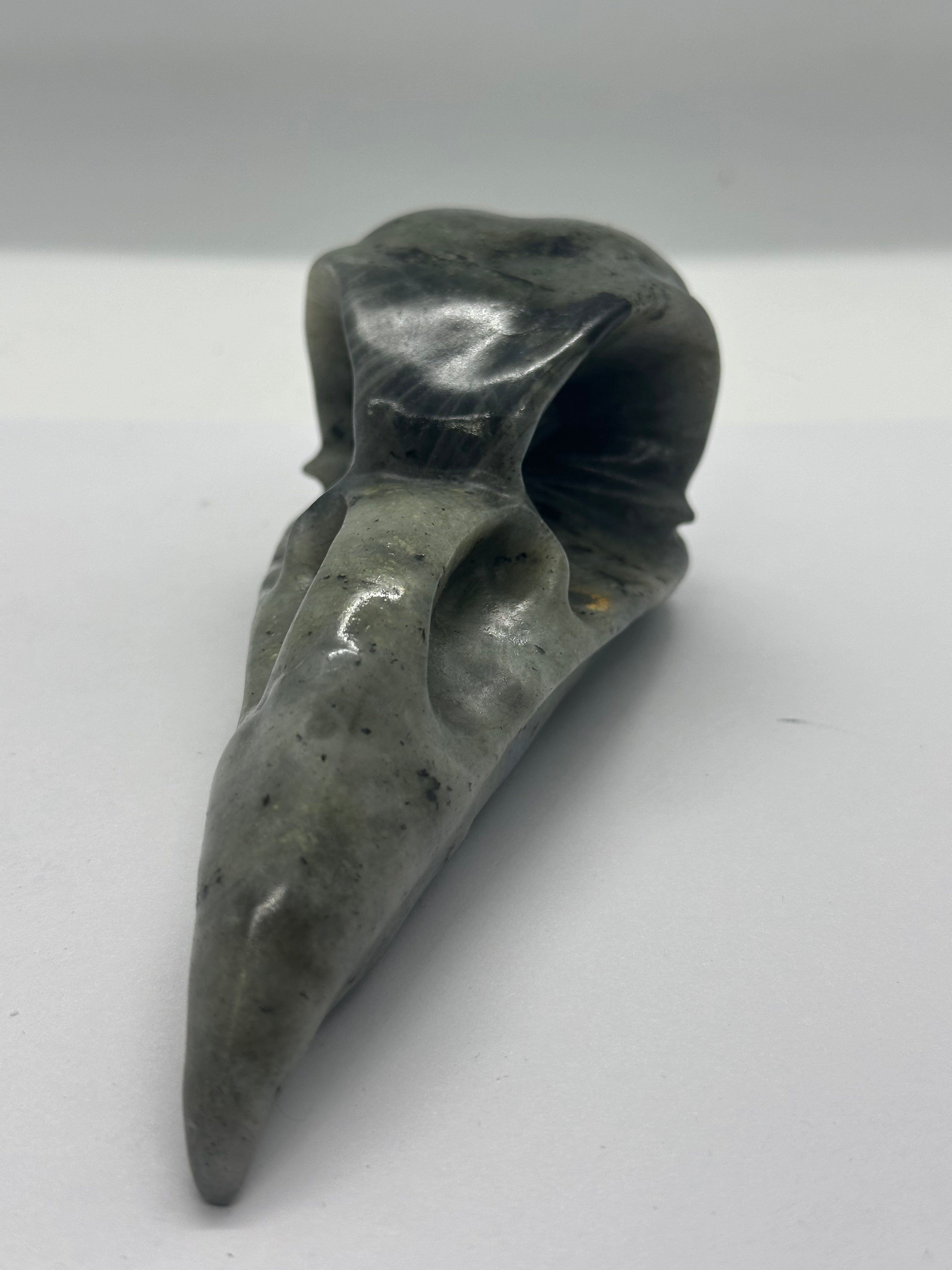 Labradorite Raven Skull – 336g