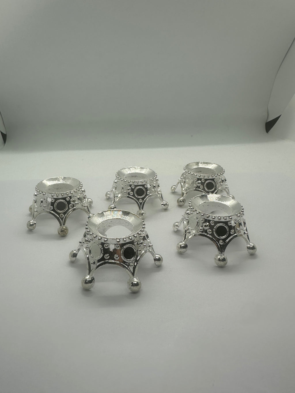 Silver metal sphere holder 20g