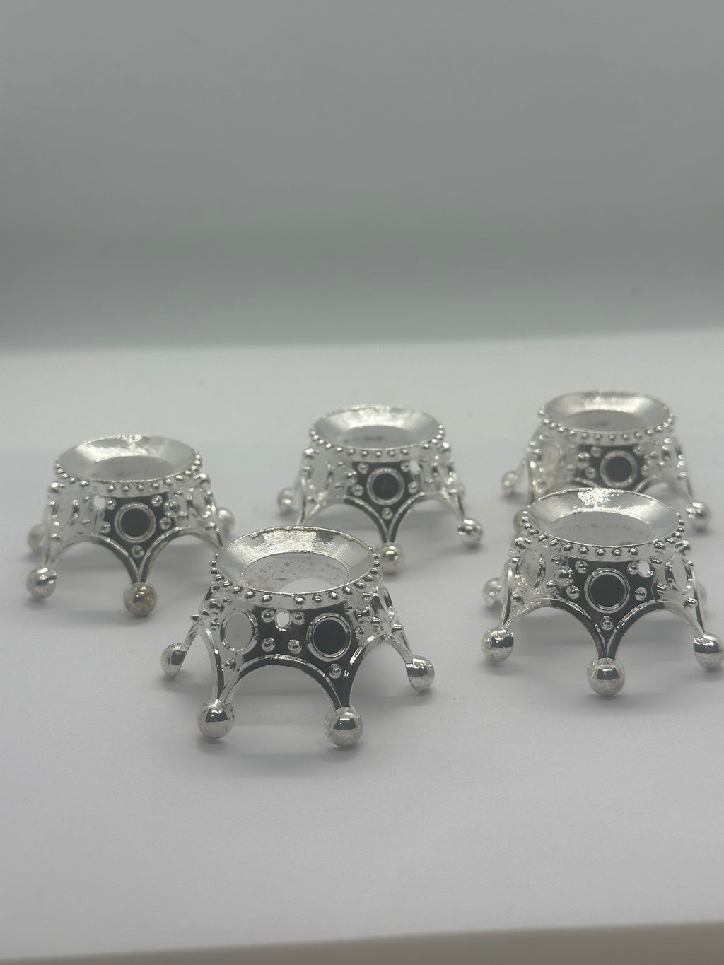 Silver metal sphere holder 20g