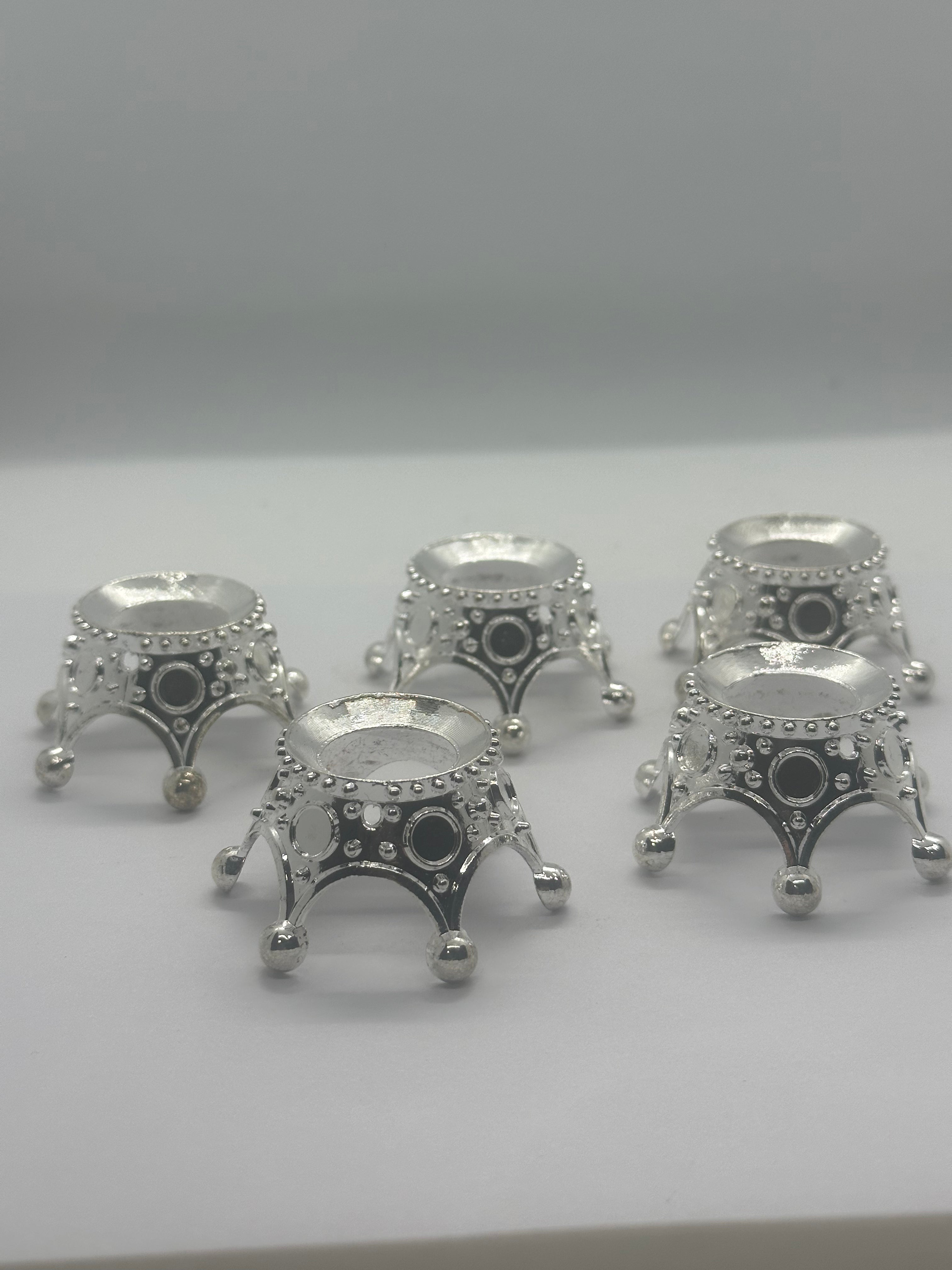 Silver metal sphere holder 20g