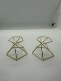 Golden metal sphere holder