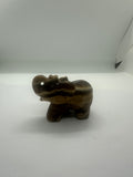 Chocolate Calcite Elephant Carving