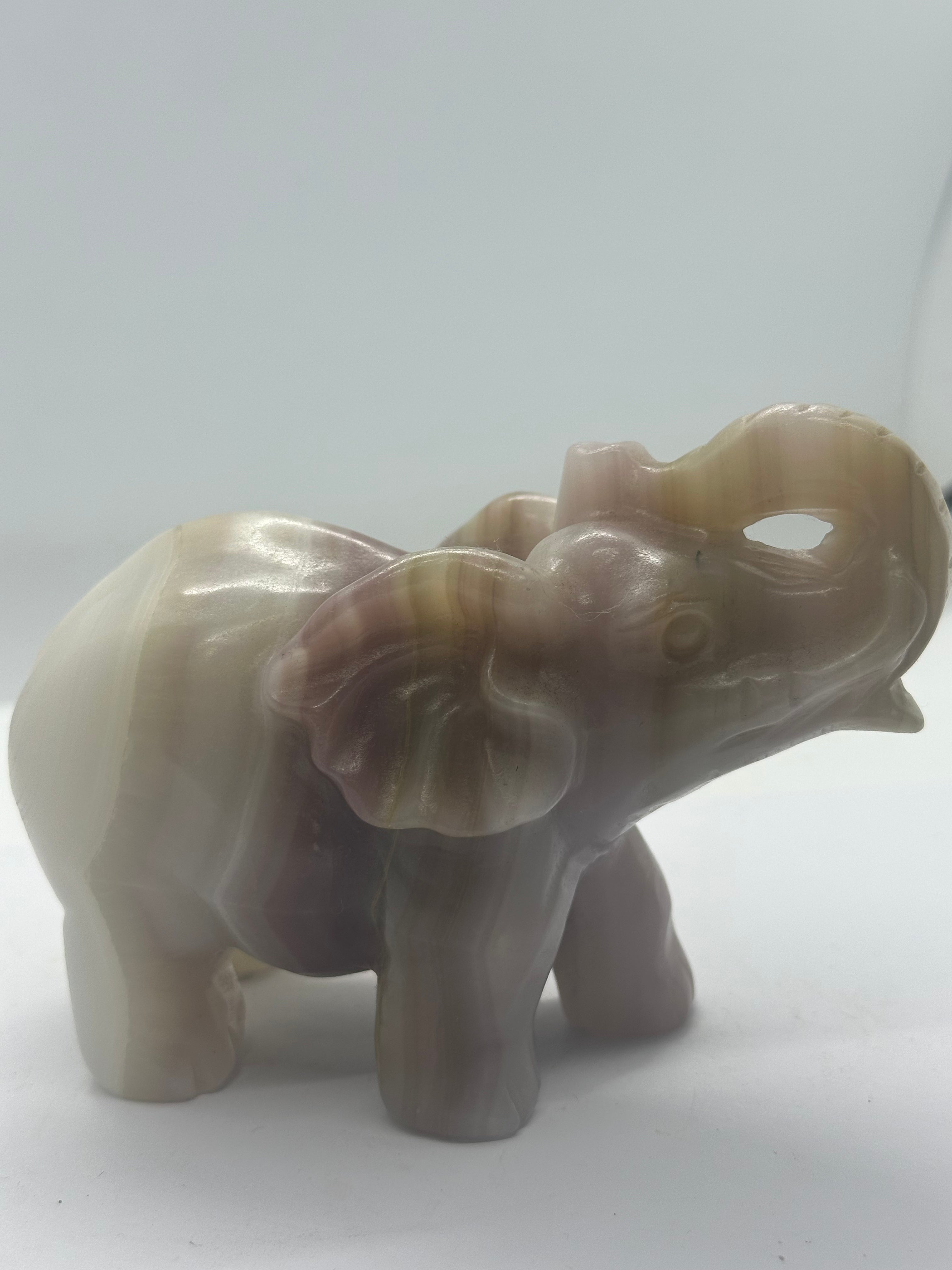 Agate Elephant Carving