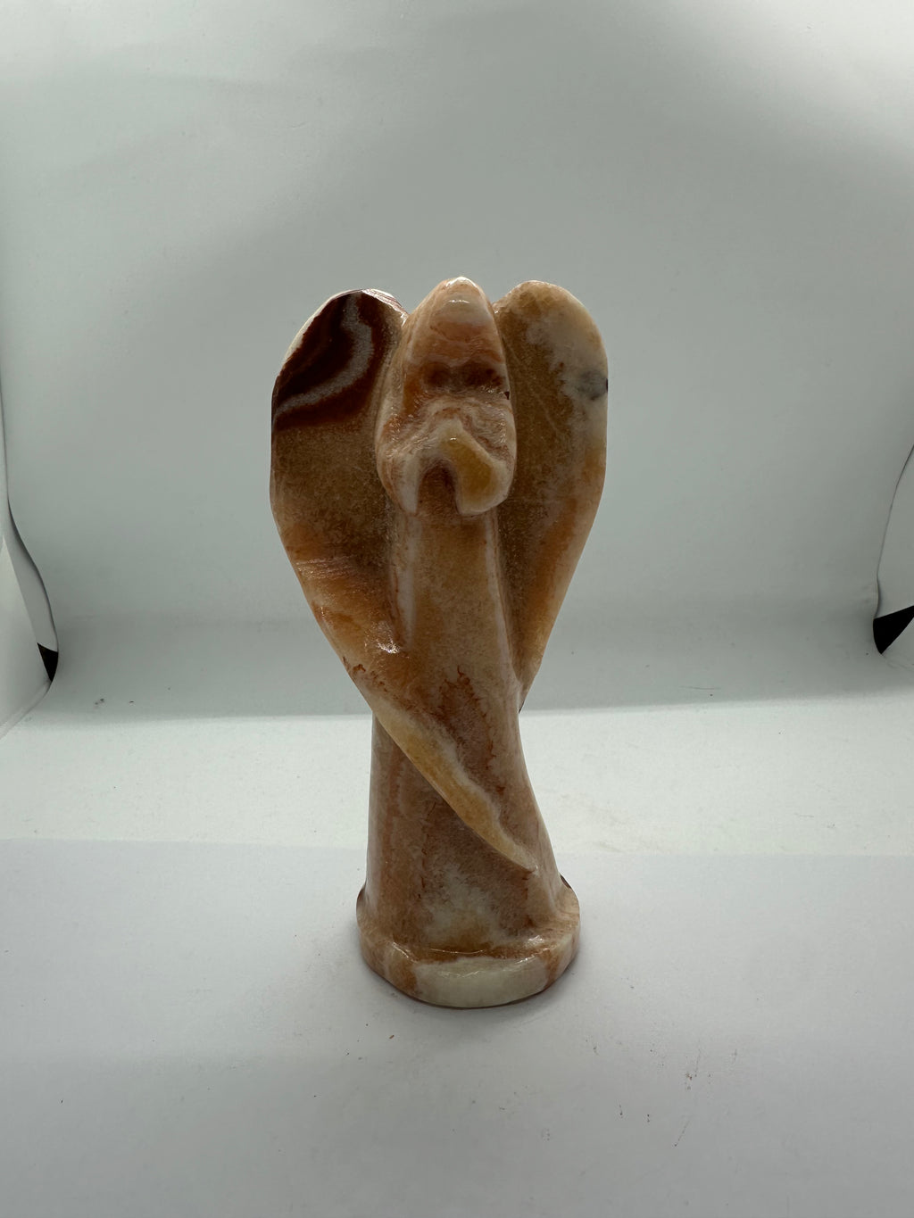 Orange Calcite Angel Carving