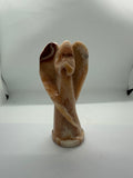 Orange Calcite Angel Carving