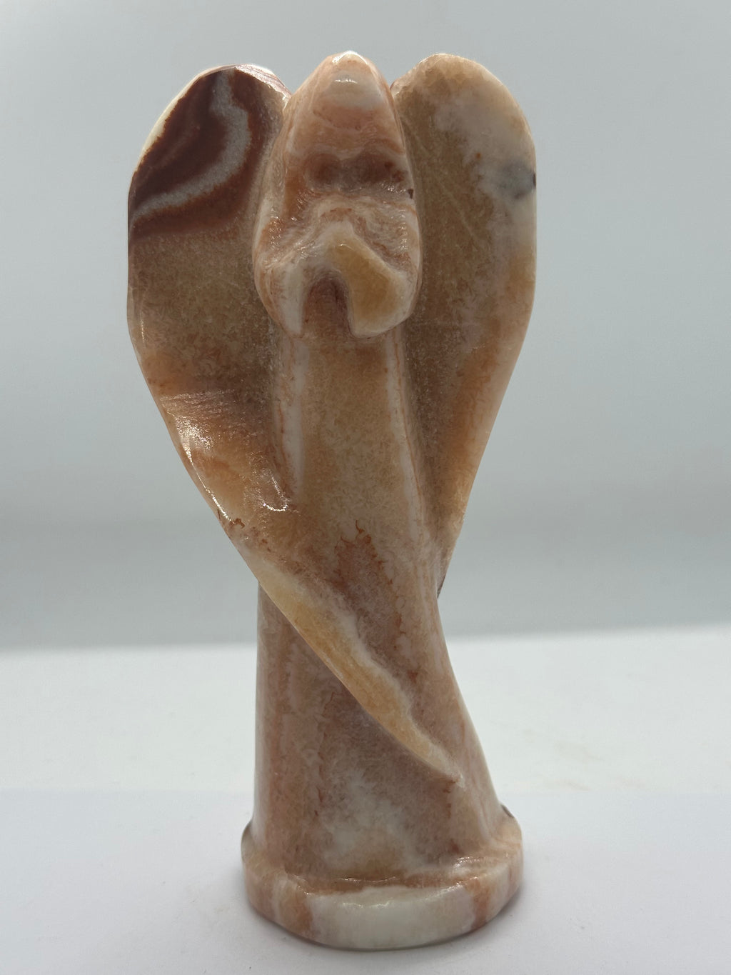 Orange Calcite Angel Carving