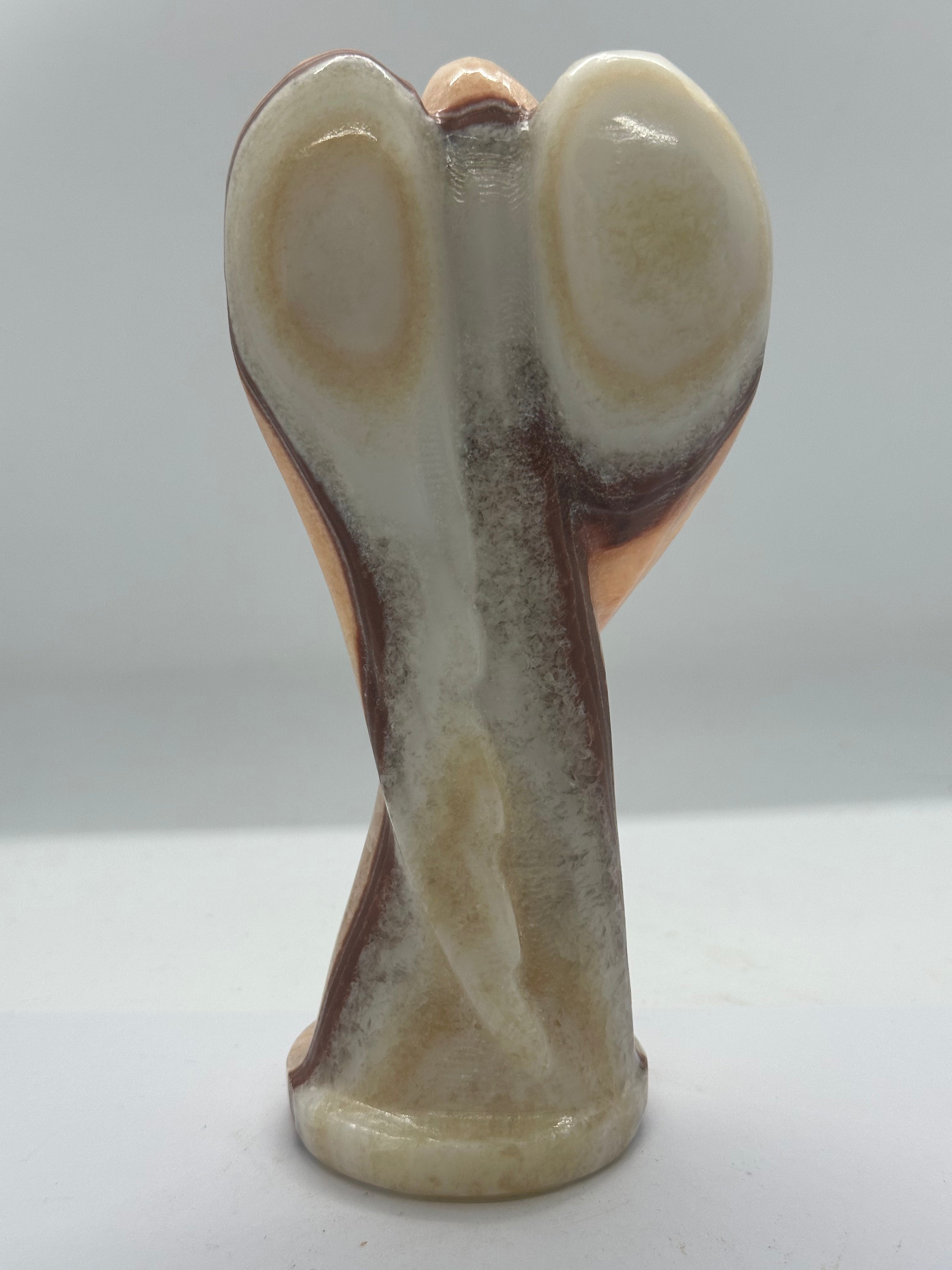 Orange Calcite Angel Carving