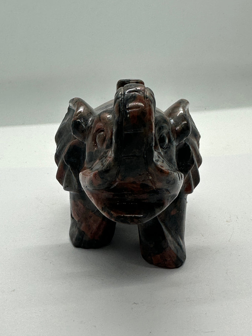 Red Que Sera Elephant Carving