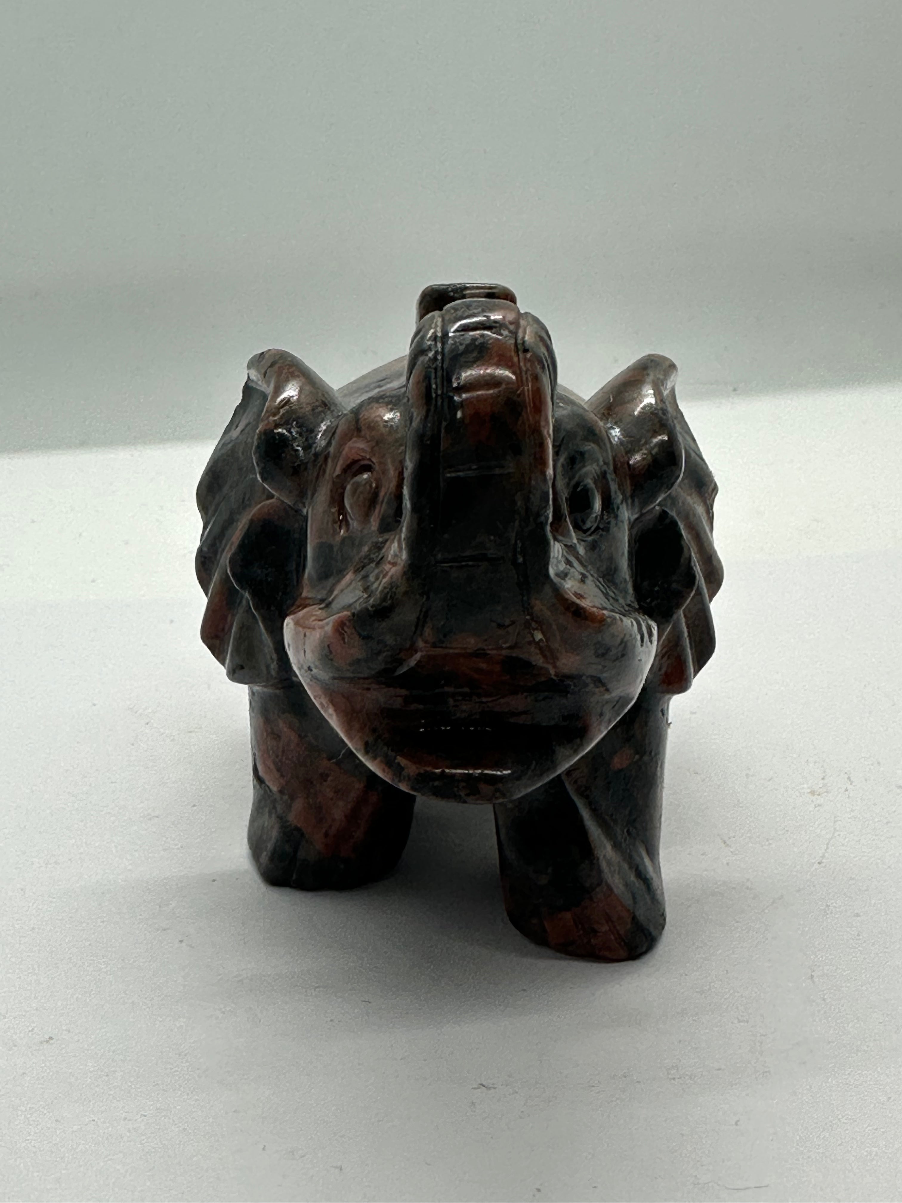 Red Que Sera Elephant Carving
