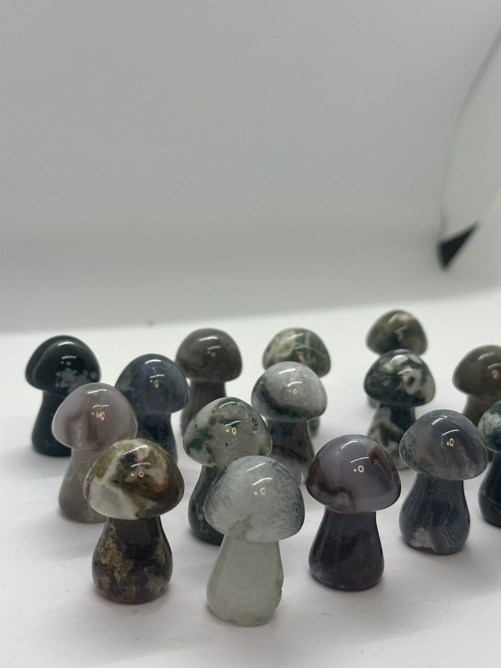 Moss Agate Mushroom – 38mm / 12g