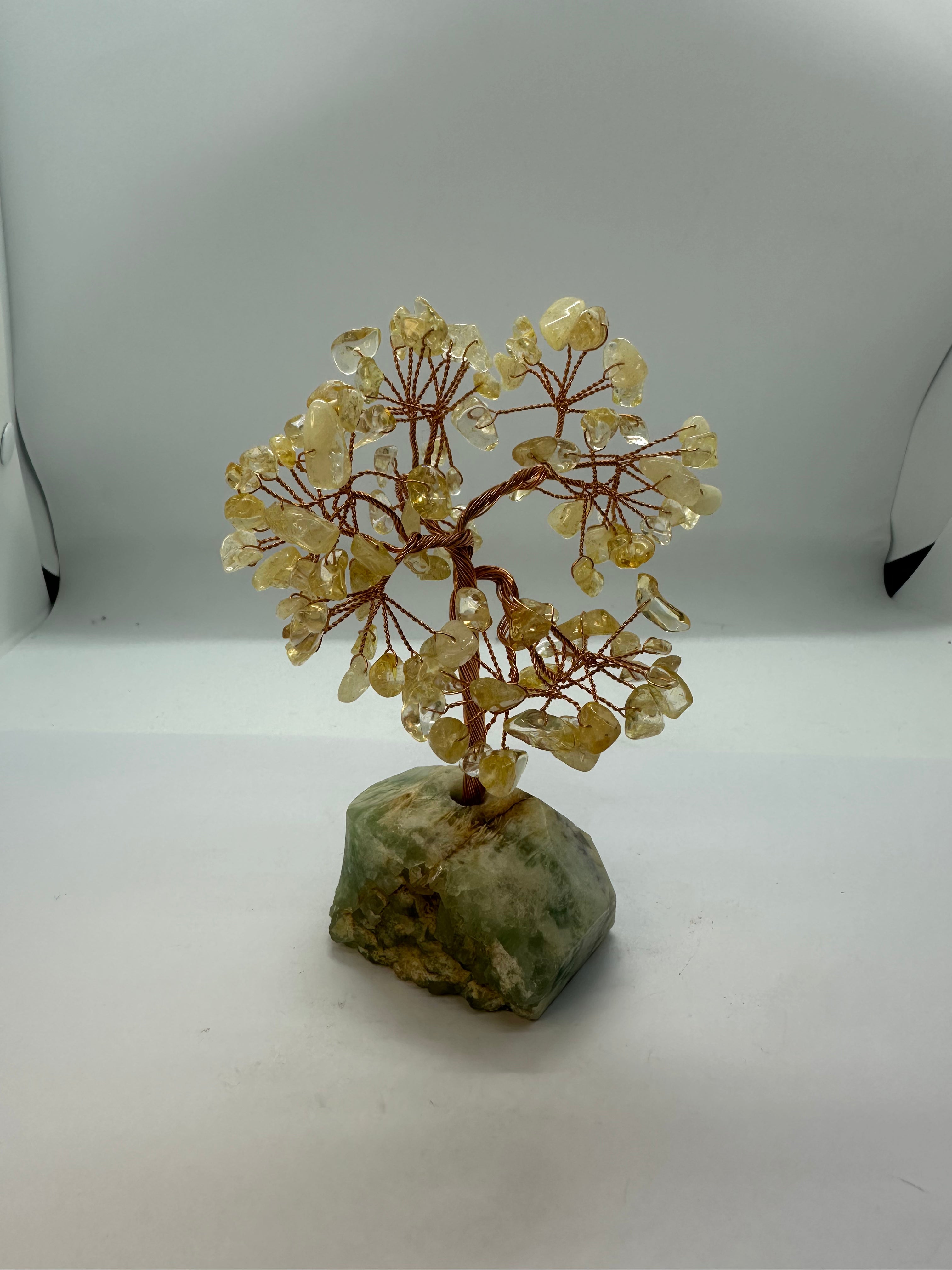 Citrine Crystal Chip Tree on Fluorite Base – 213g