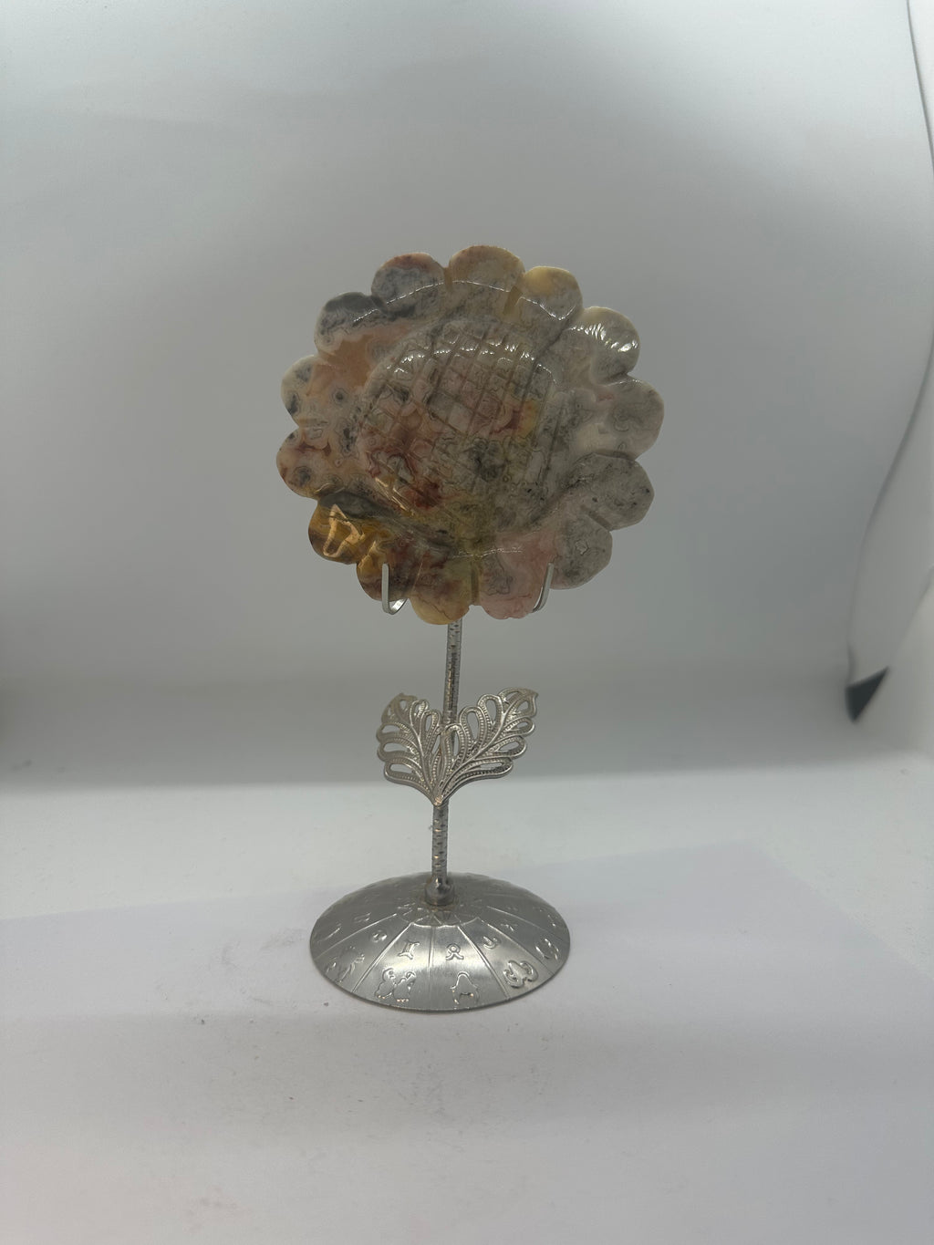 Crazy Lace Agate Flower on Stand – 176g