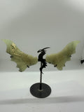 Prehnite Dragon Wing Set on Stand – 150g