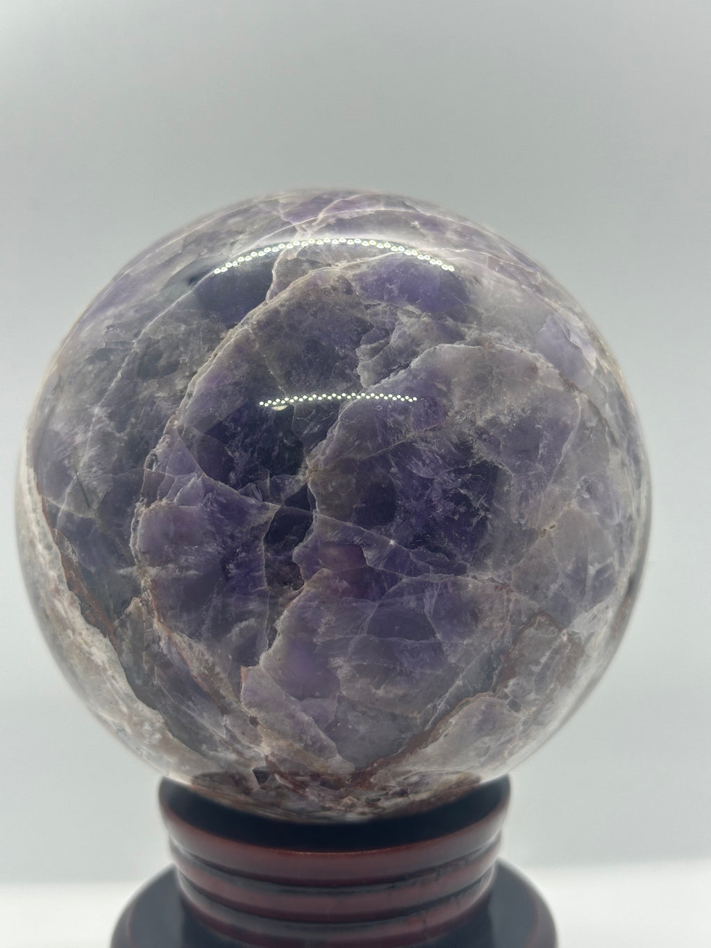 Amethyst Agate Sphere – 1.92kg (110mm Diameter)