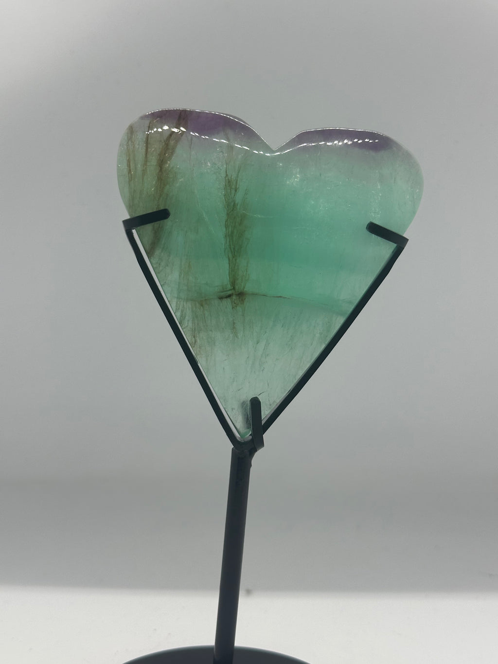 Fluorite Heart on Stand – 452g