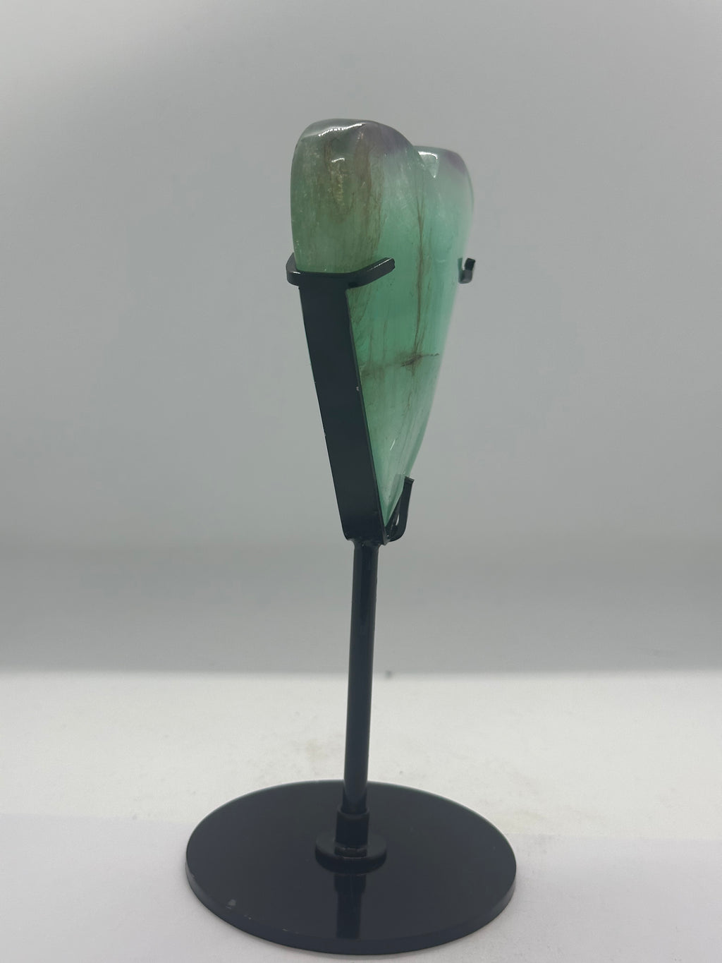 Fluorite Heart on Stand – 452g