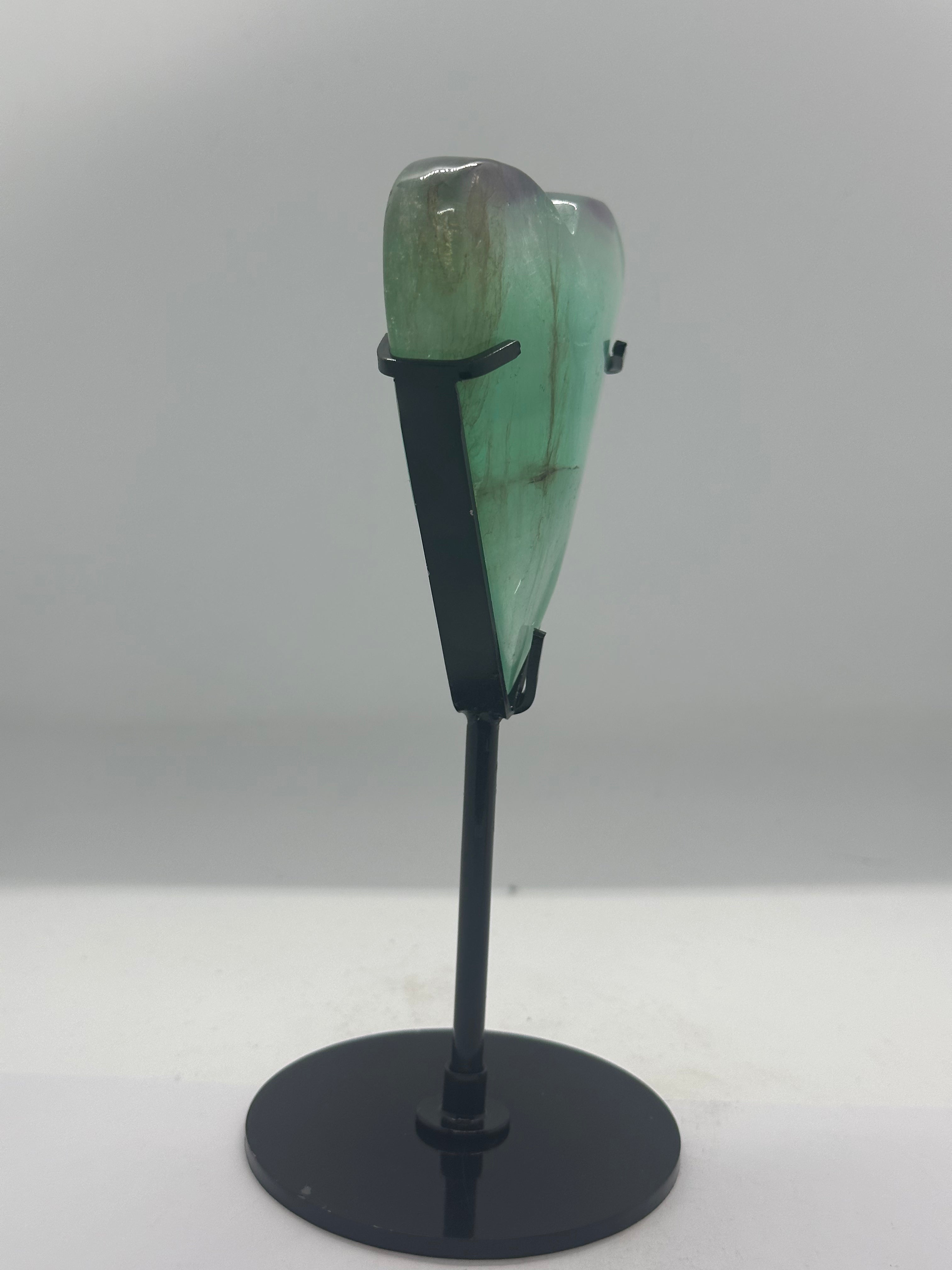 Fluorite Heart on Stand – 452g