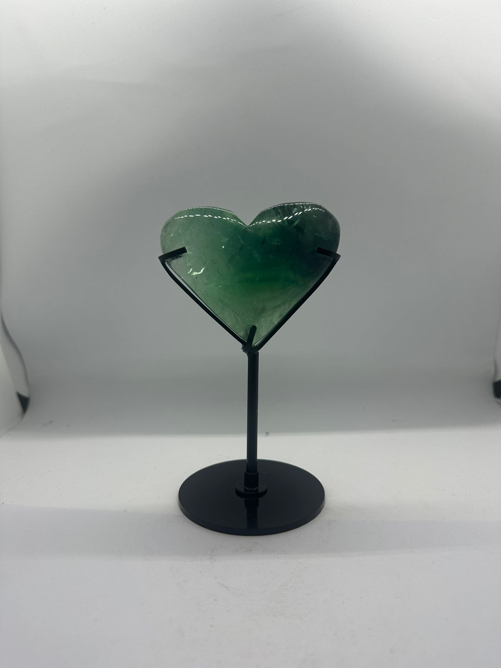 Fluorite Heart on Stand – 484g