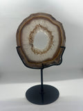 Agate Druzy Slab on Custom Stand – 642g