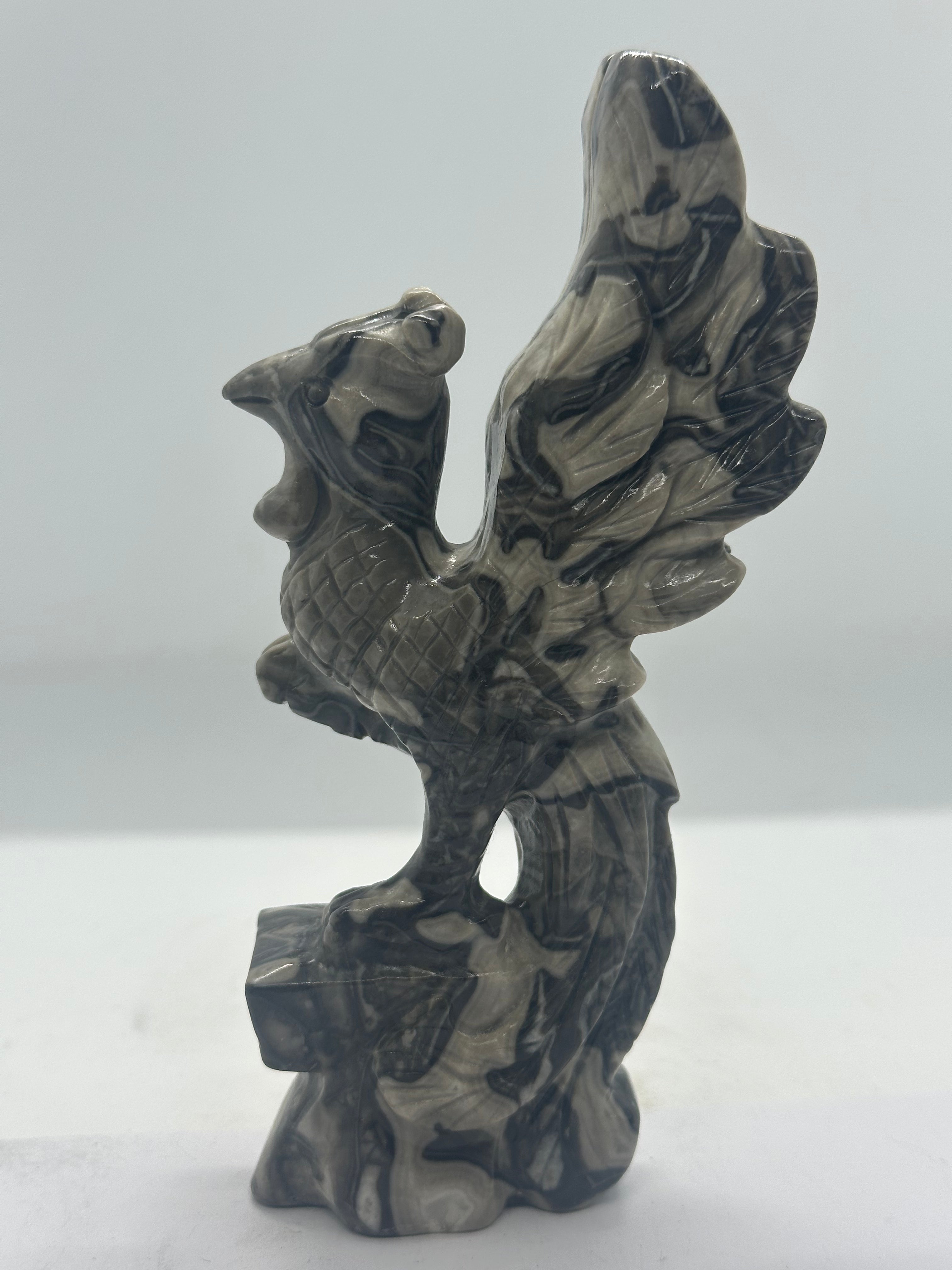 Picasso Jasper Phoenix Carving – 330g