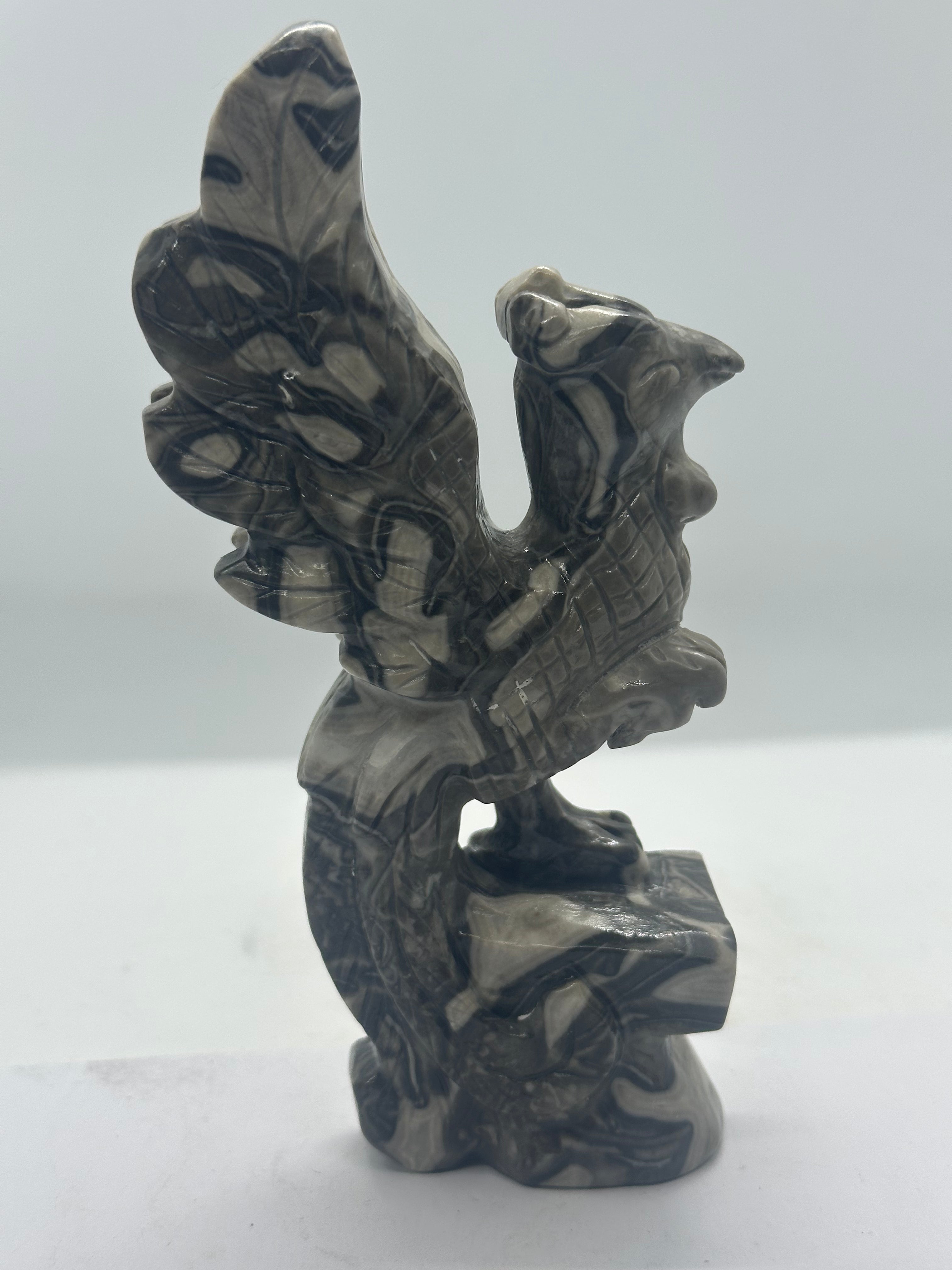 Picasso Jasper Phoenix Carving – 330g