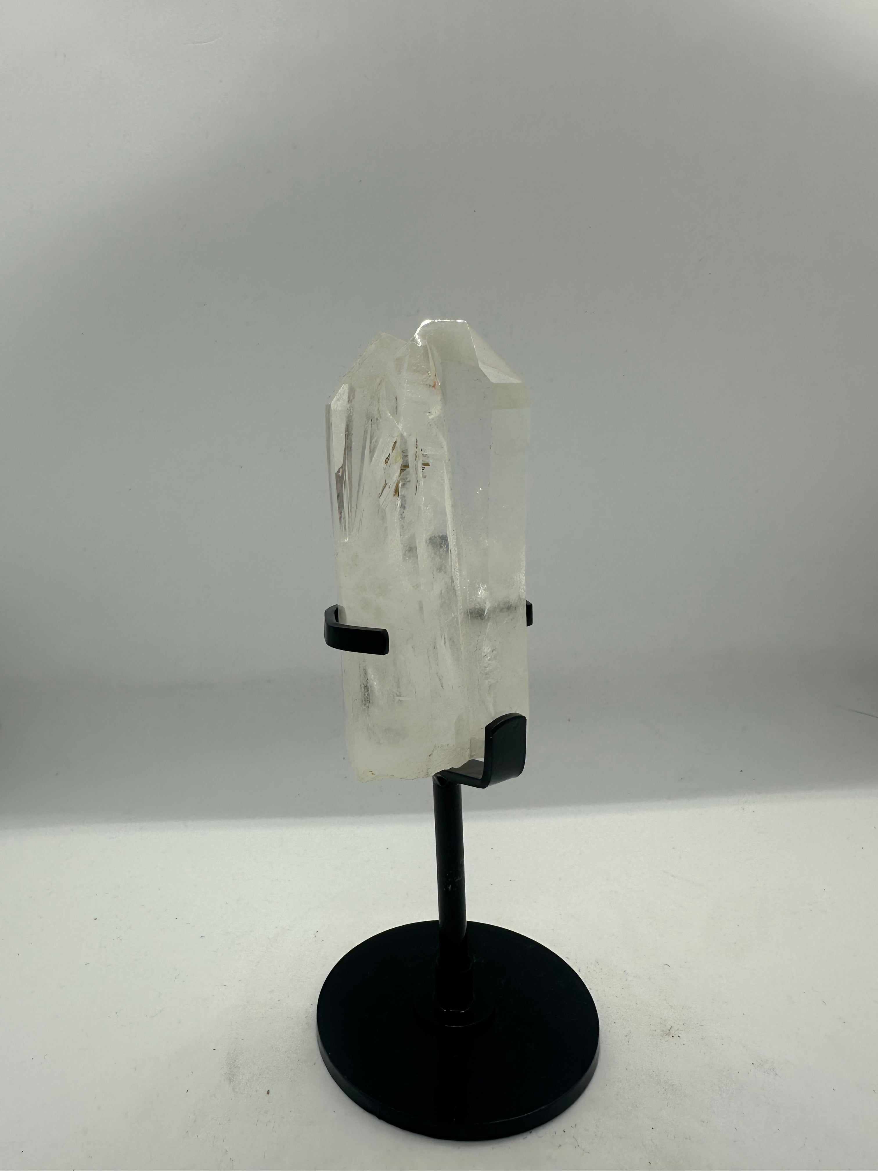 Clear Quartz Double Tower on Custom Stand